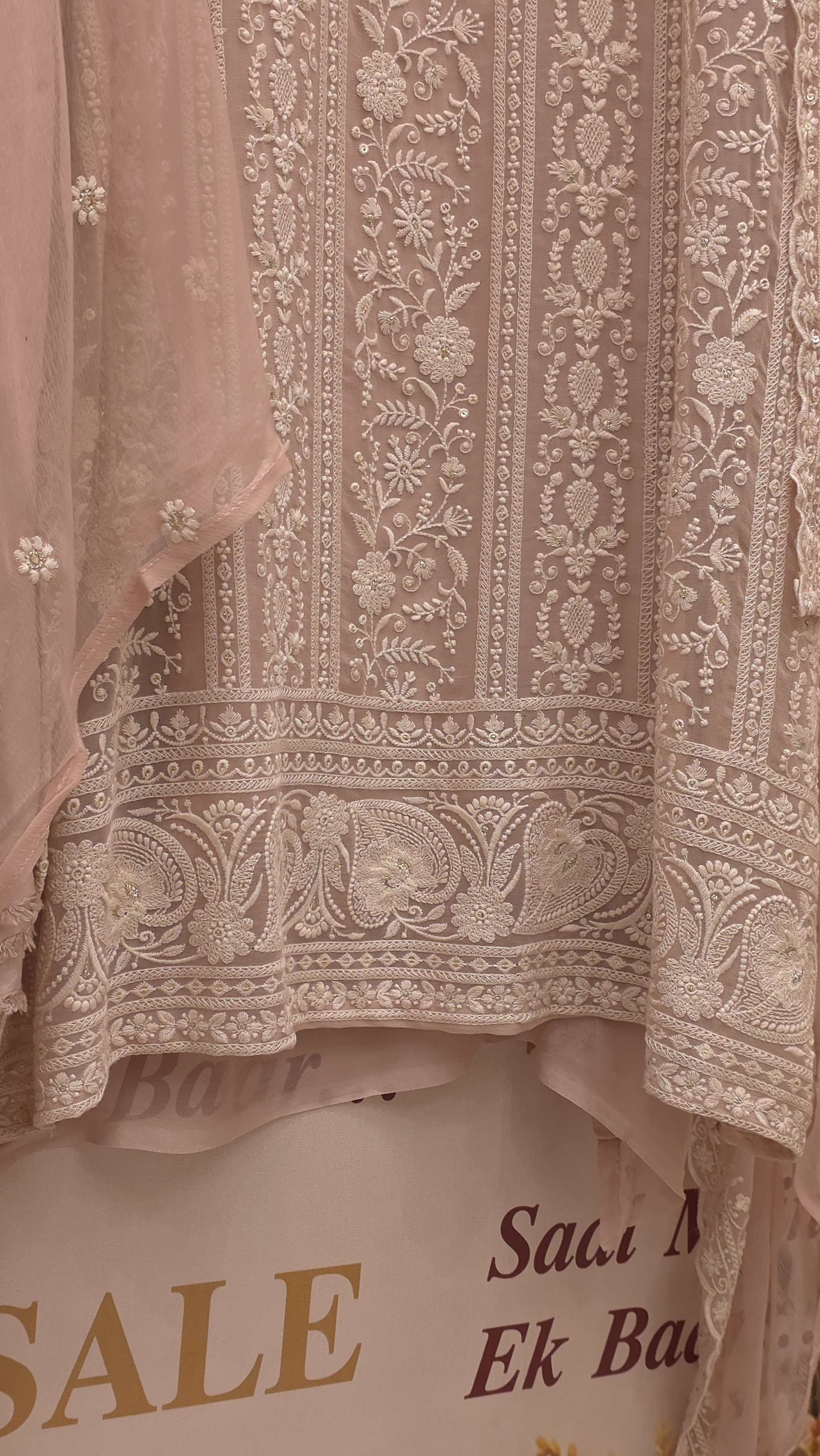 Fine Georgette Lucknowi Suit with Pure Chiffon Dupatta