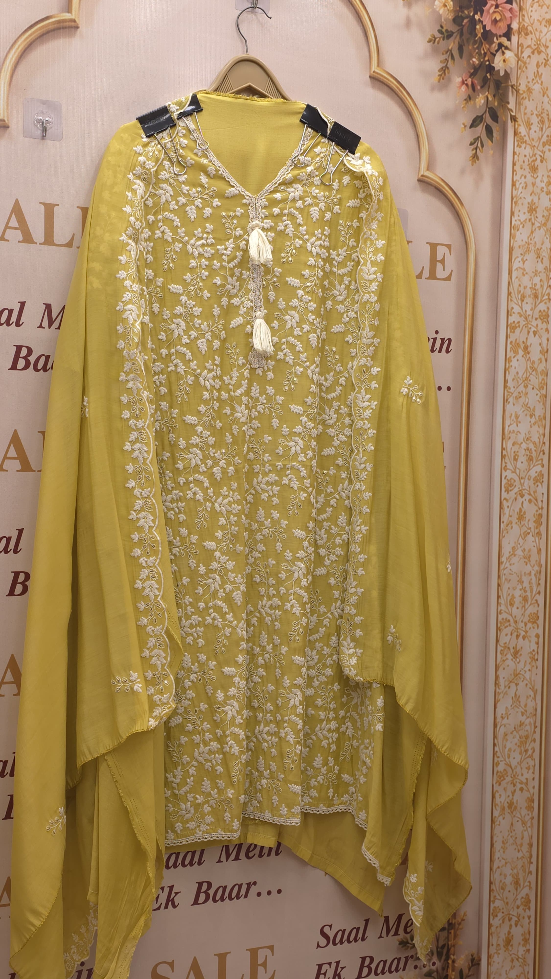 Parsi Embroidered Mulchanderi Suit