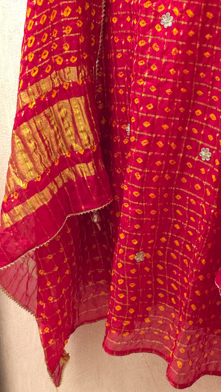 Authentic Hand Bandhej Ghatchola Suit