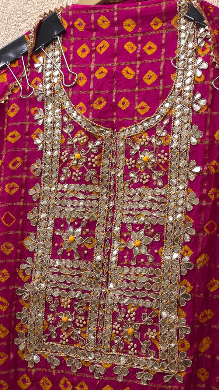 Authentic Hand Bandhej Ghatchola Suit
