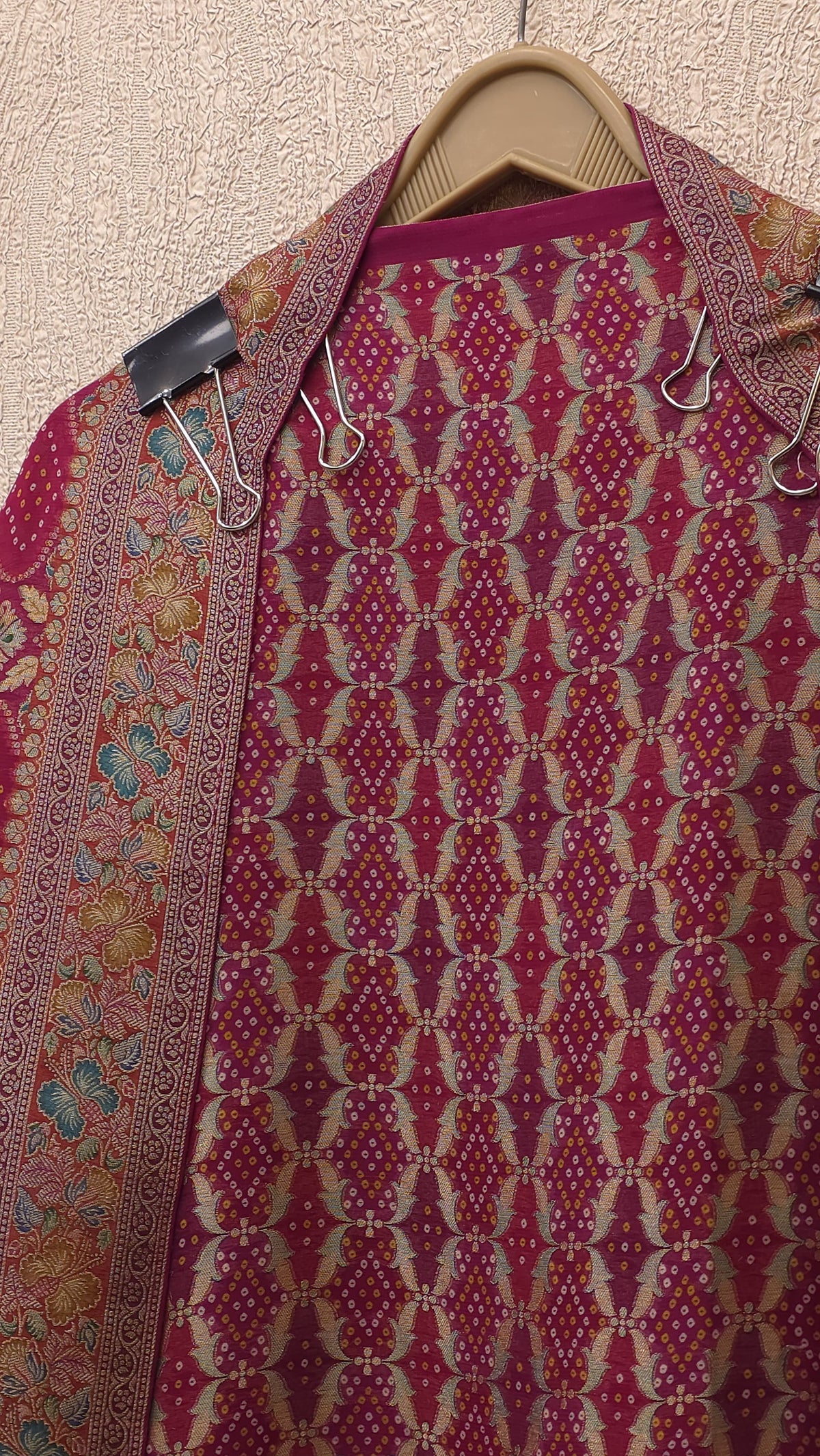 Georgette Jacquard Weave suits with Position Printing