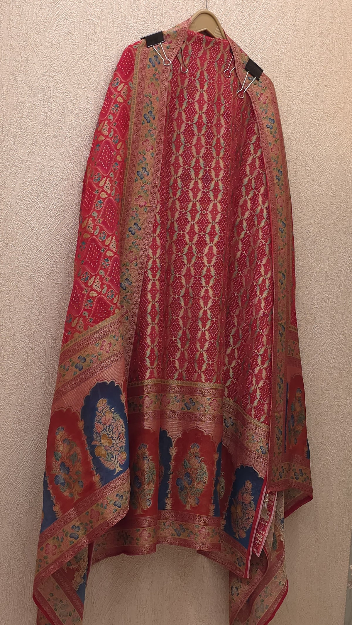 Georgette Jacquard Weave suits with Position Printing