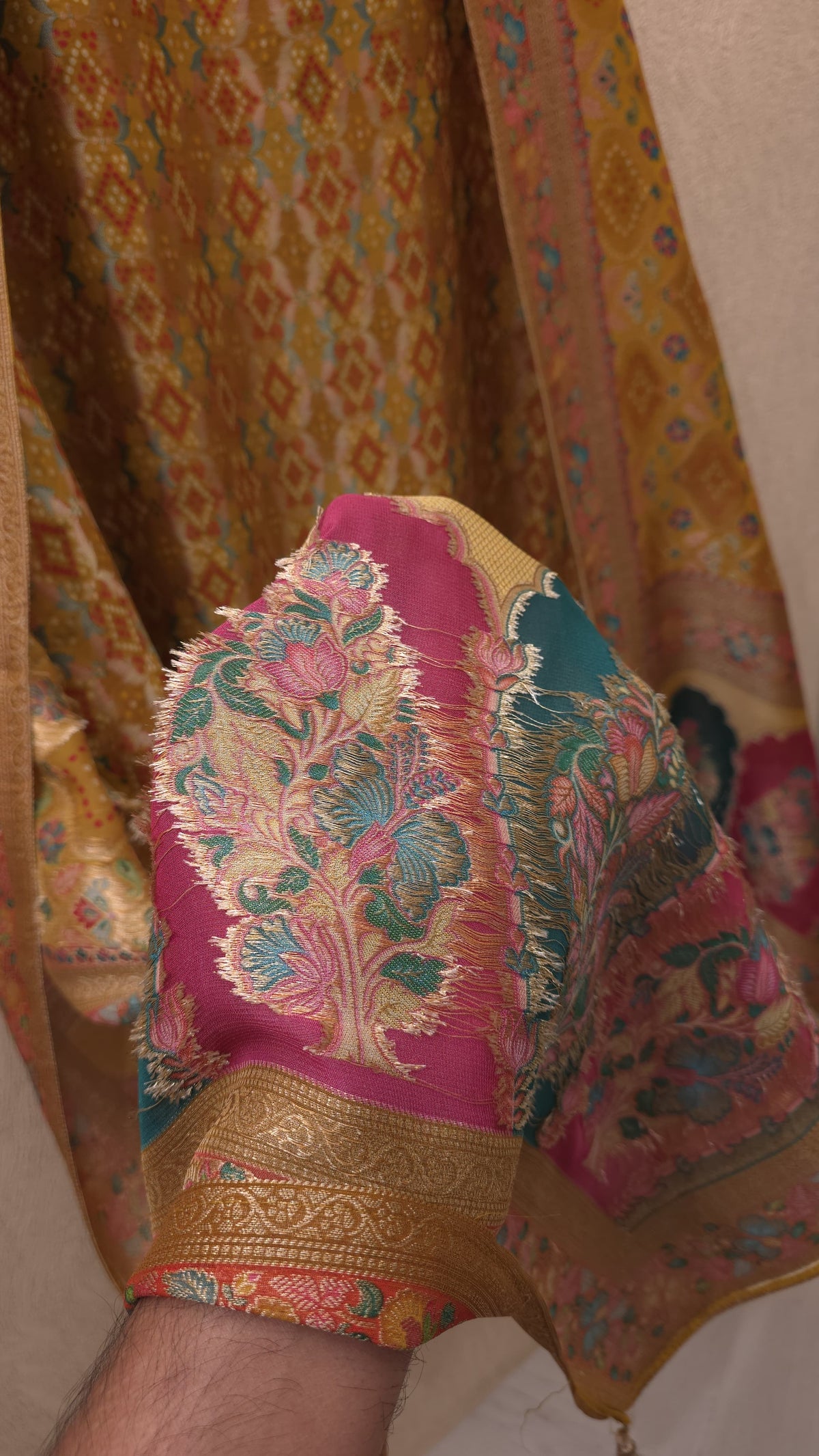 Georgette Jacquard Weave suits with Position Printing
