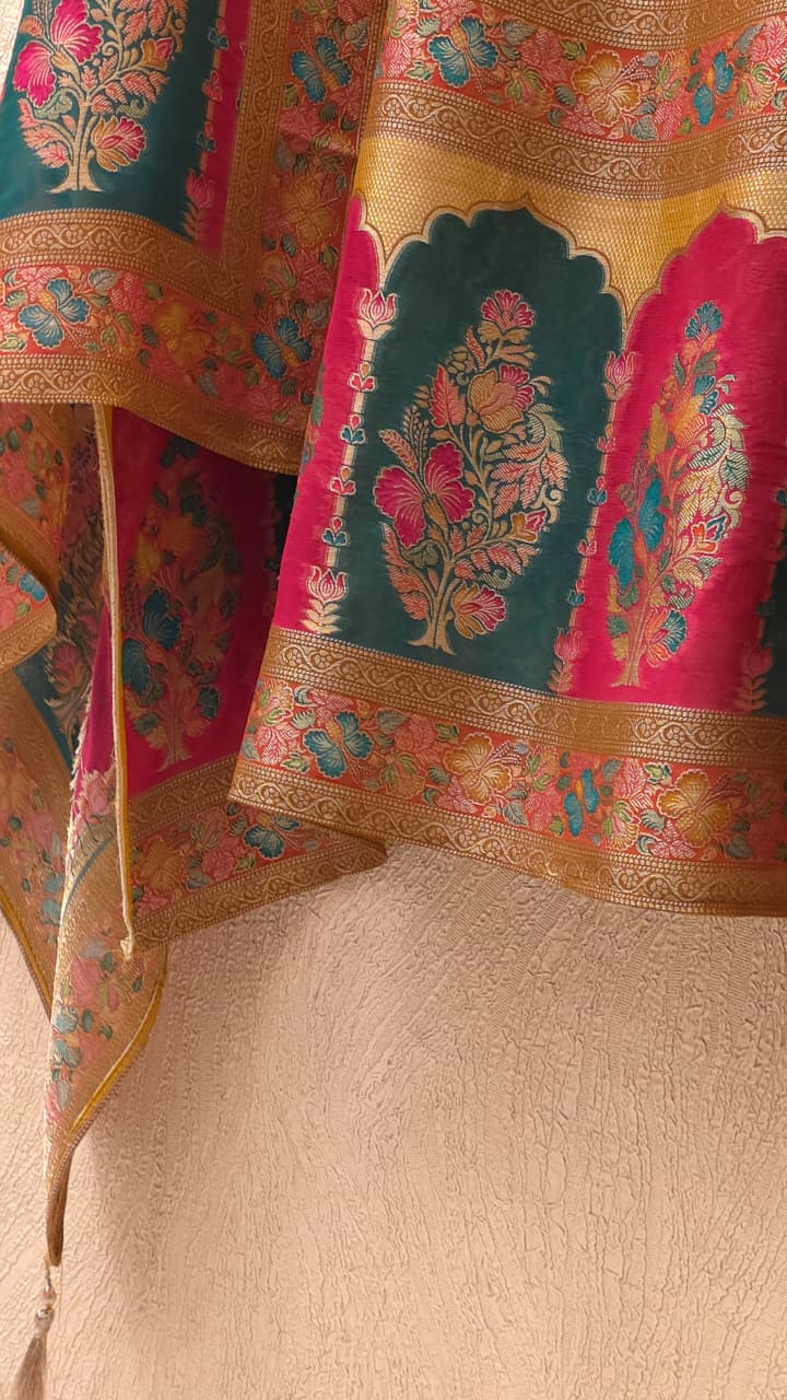 Georgette Jacquard Weave suits with Position Printing