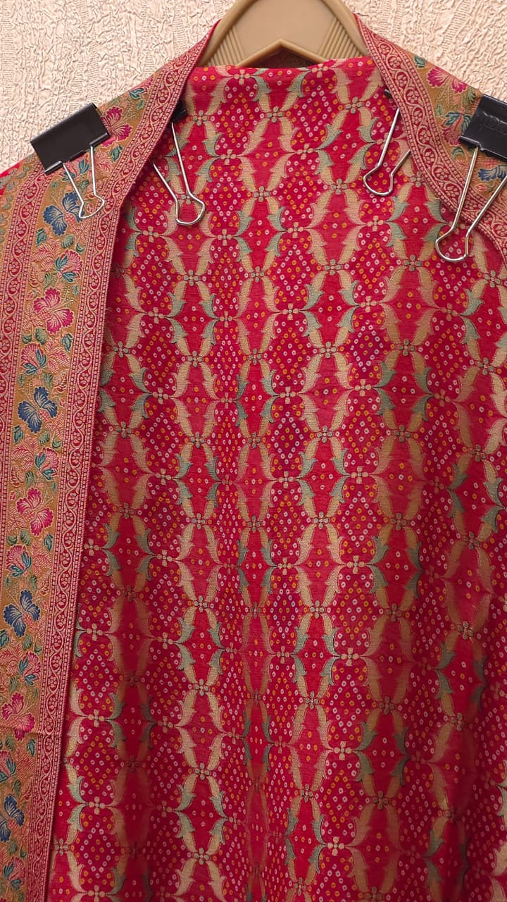 Georgette Jacquard Weave suits with Position Printing