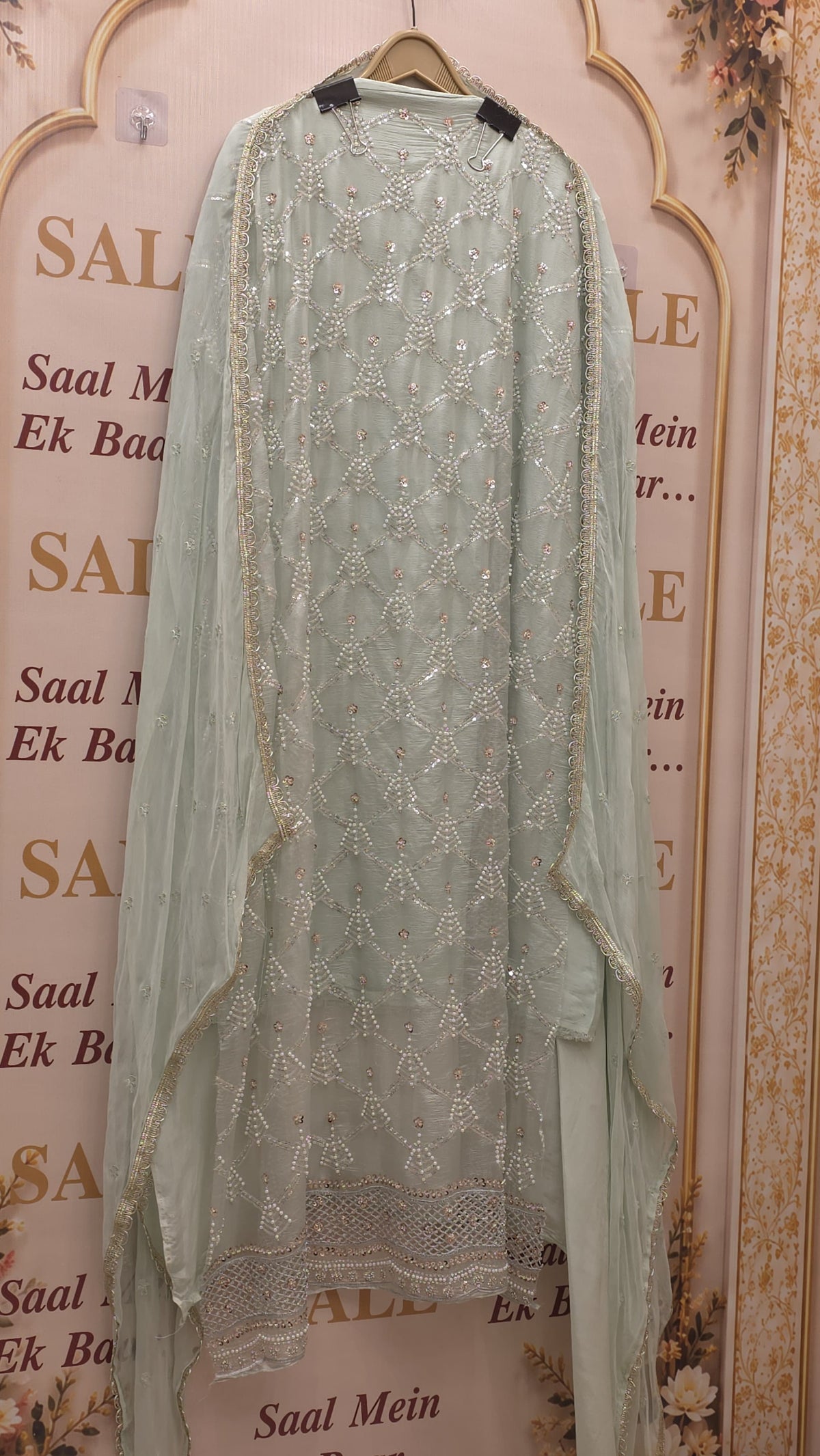 Indo-Western Glass Tissue Suits