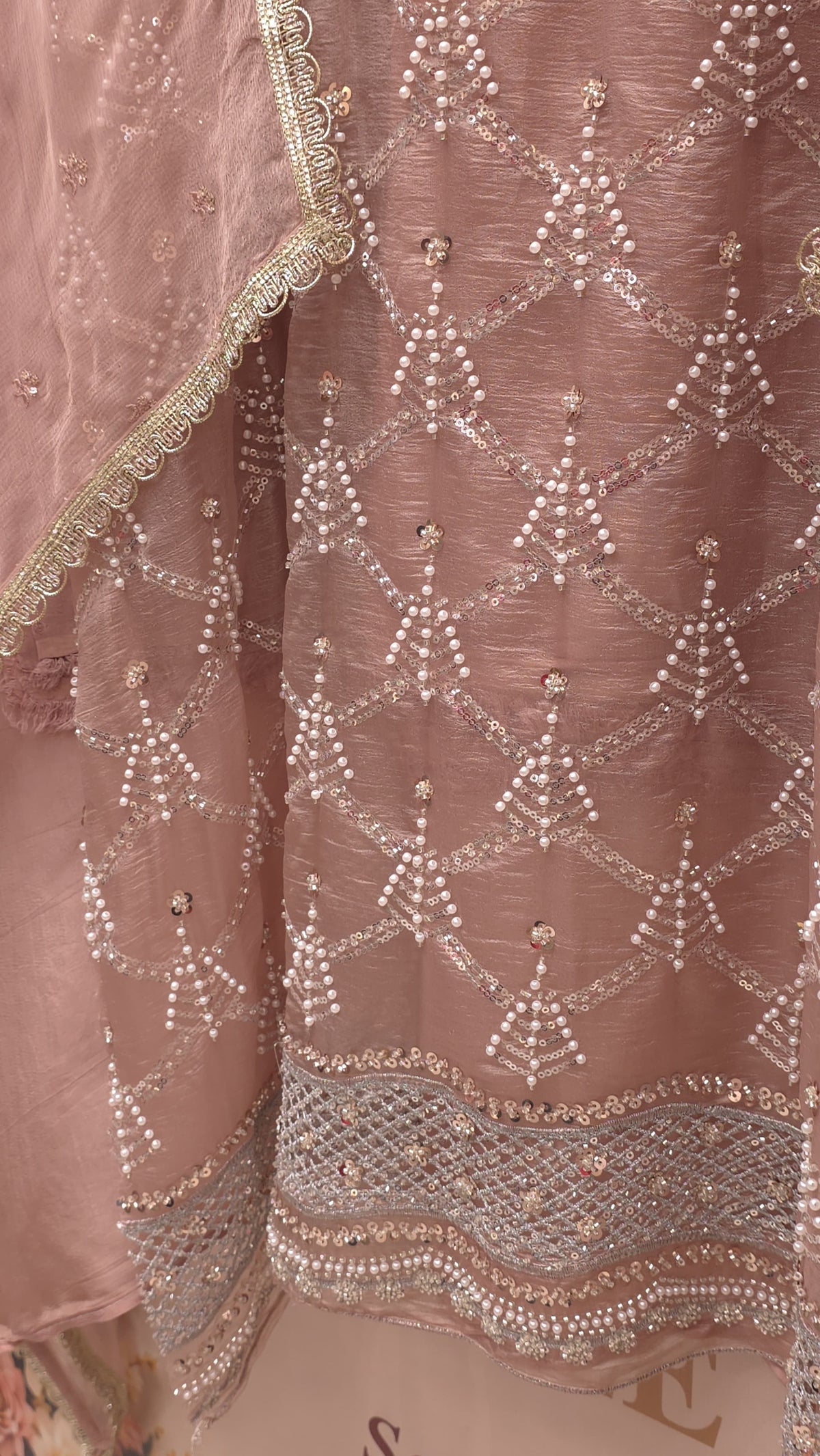 Indo-Western Glass Tissue Suits