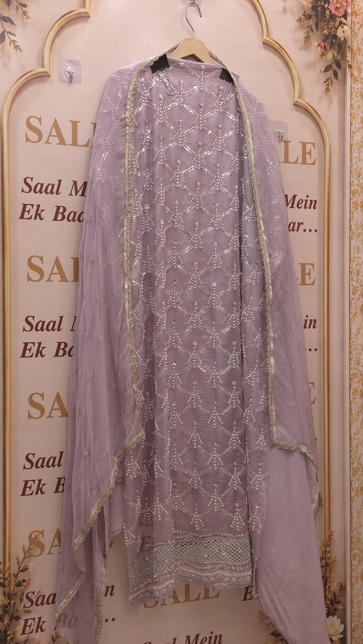 Indo-Western Glass Tissue Suits