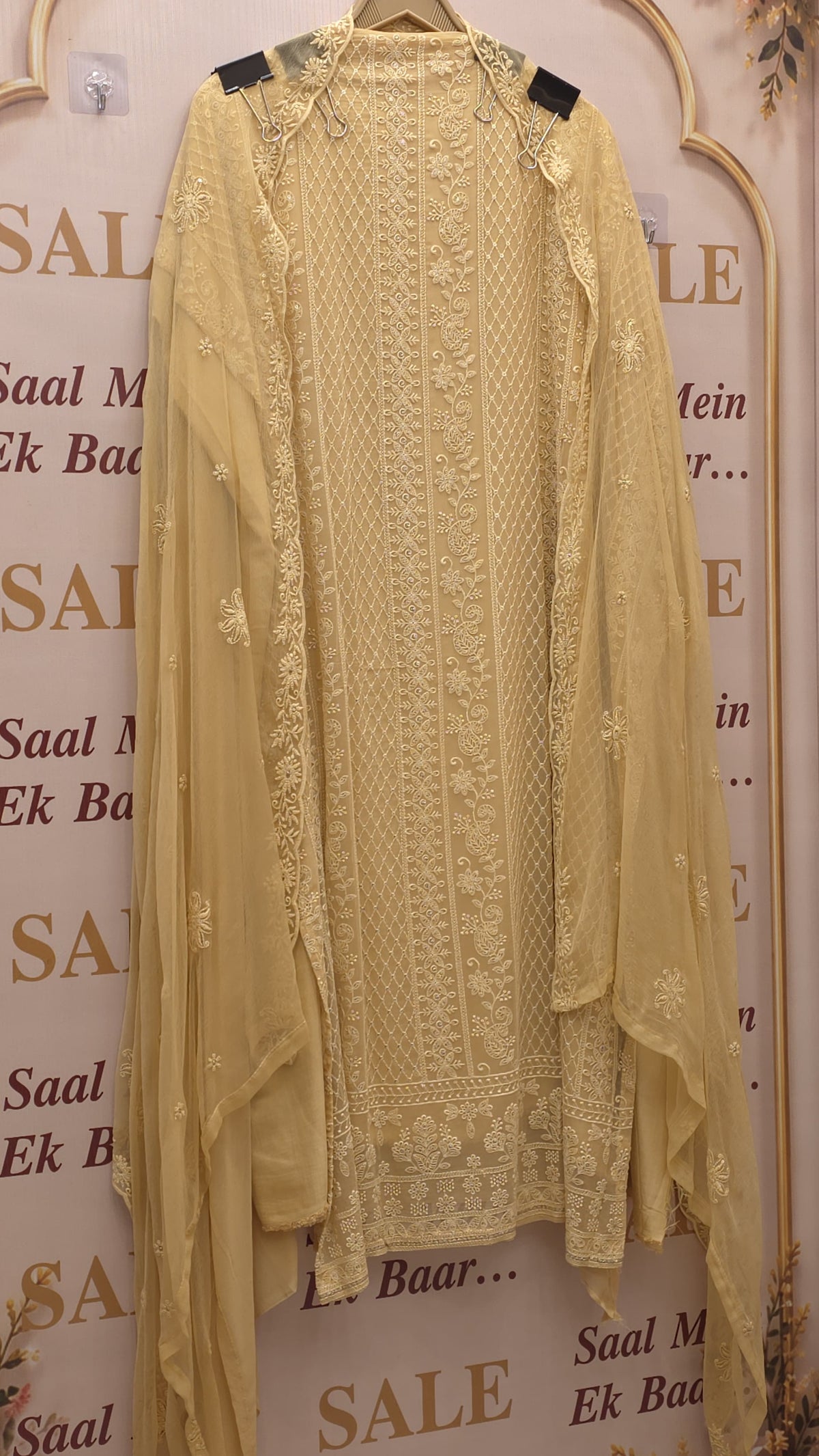 Georgette Lucknowi Suit with Pure Dupatta's