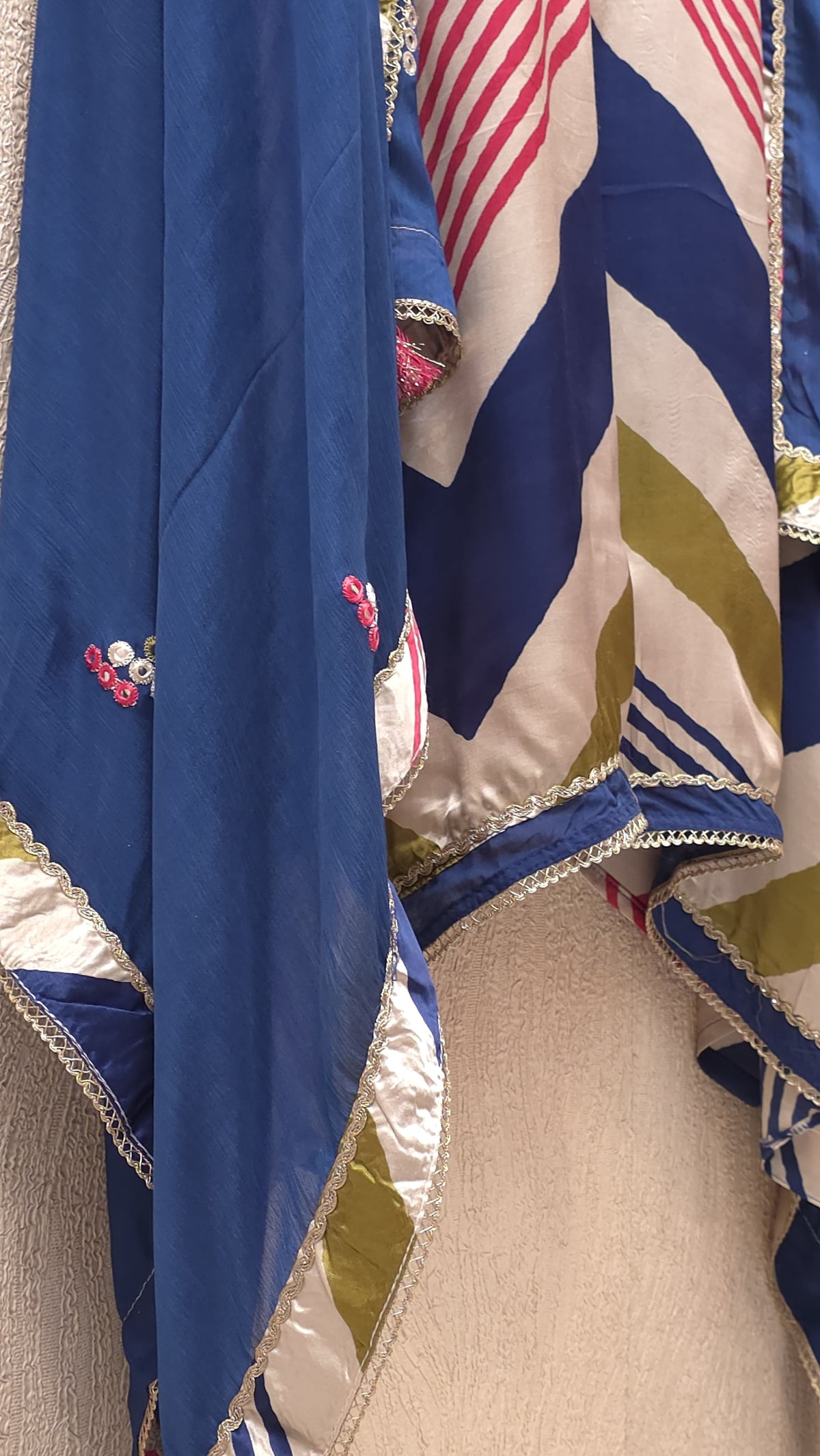 Gaji Silk 19.O with Chevron Prints