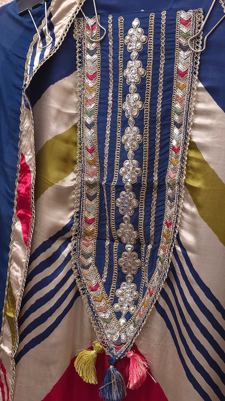 Gaji Silk 19.O with Chevron Prints