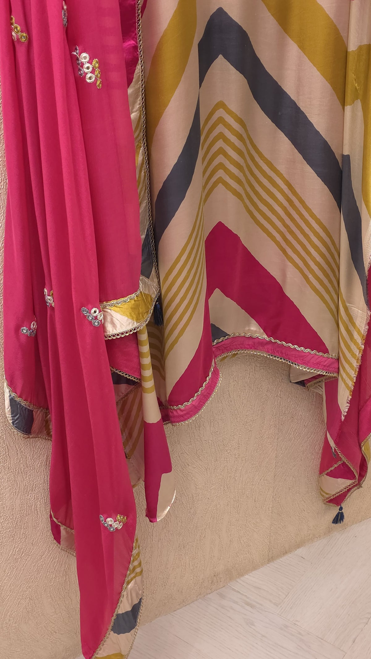 Gaji Silk 19.O with Chevron Prints