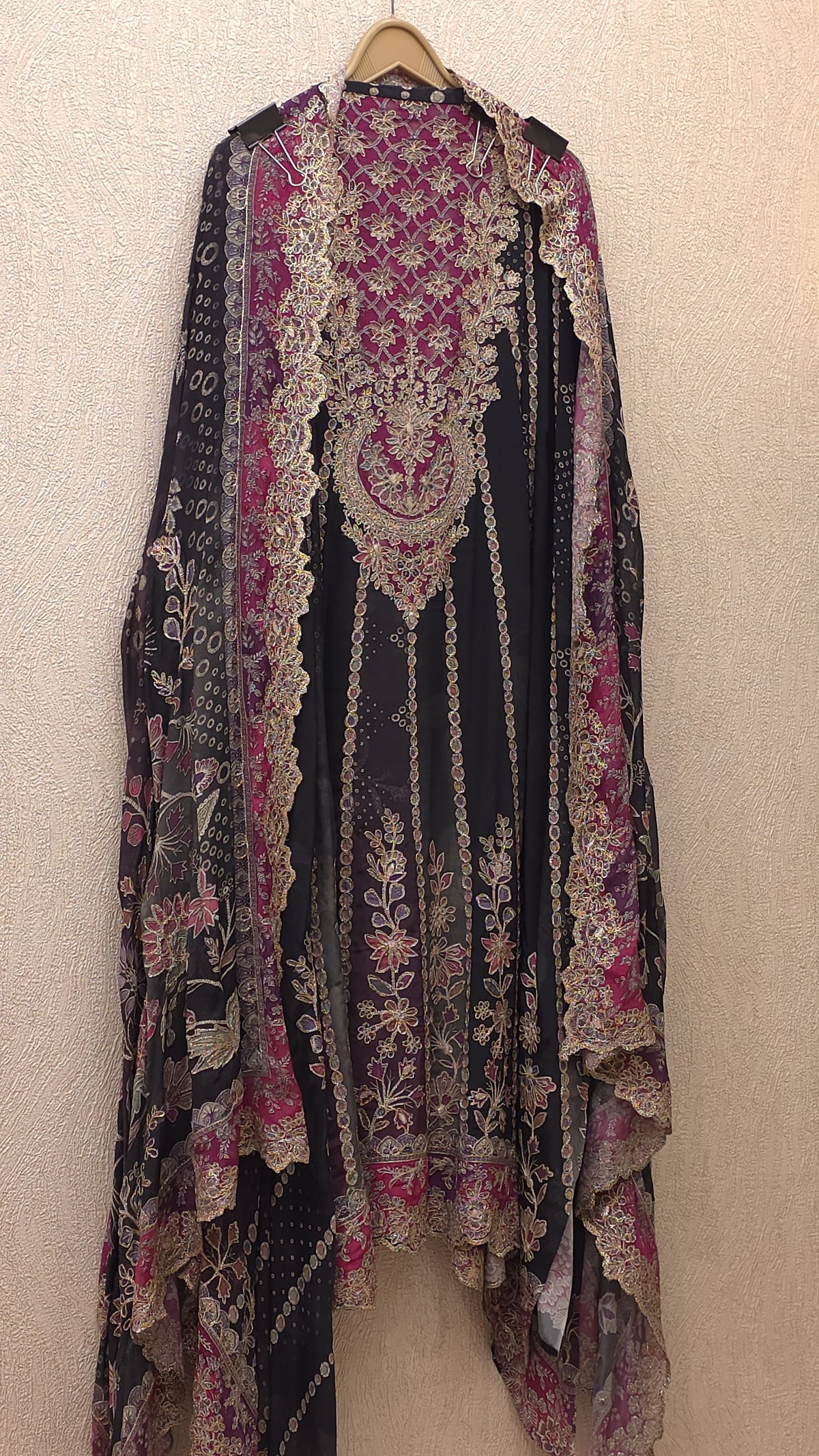 Anarkali Look Pure Crepe A-Line Suit 10.0