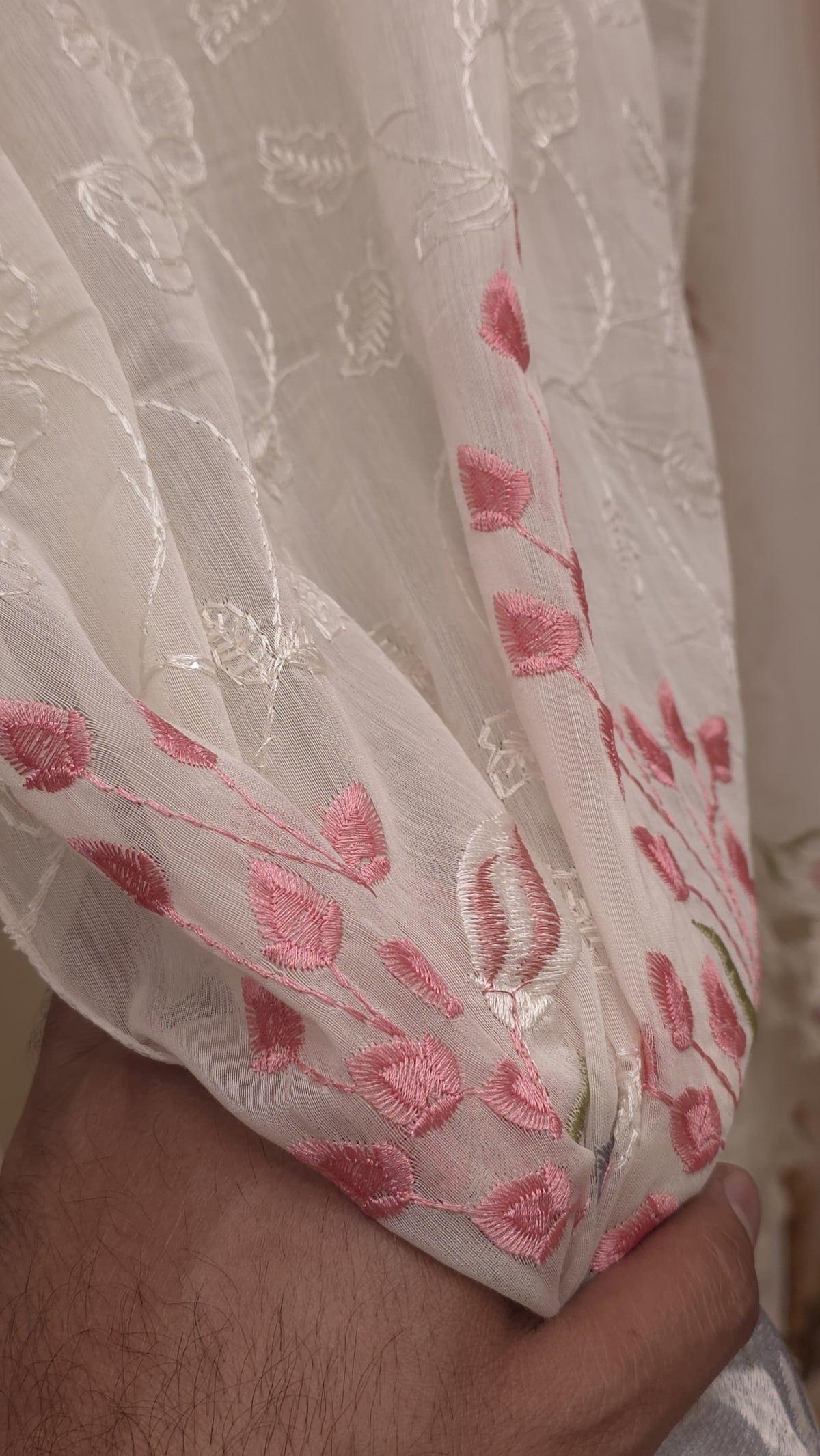 Exquisite Mulchanderi Floral Embroidered Suit