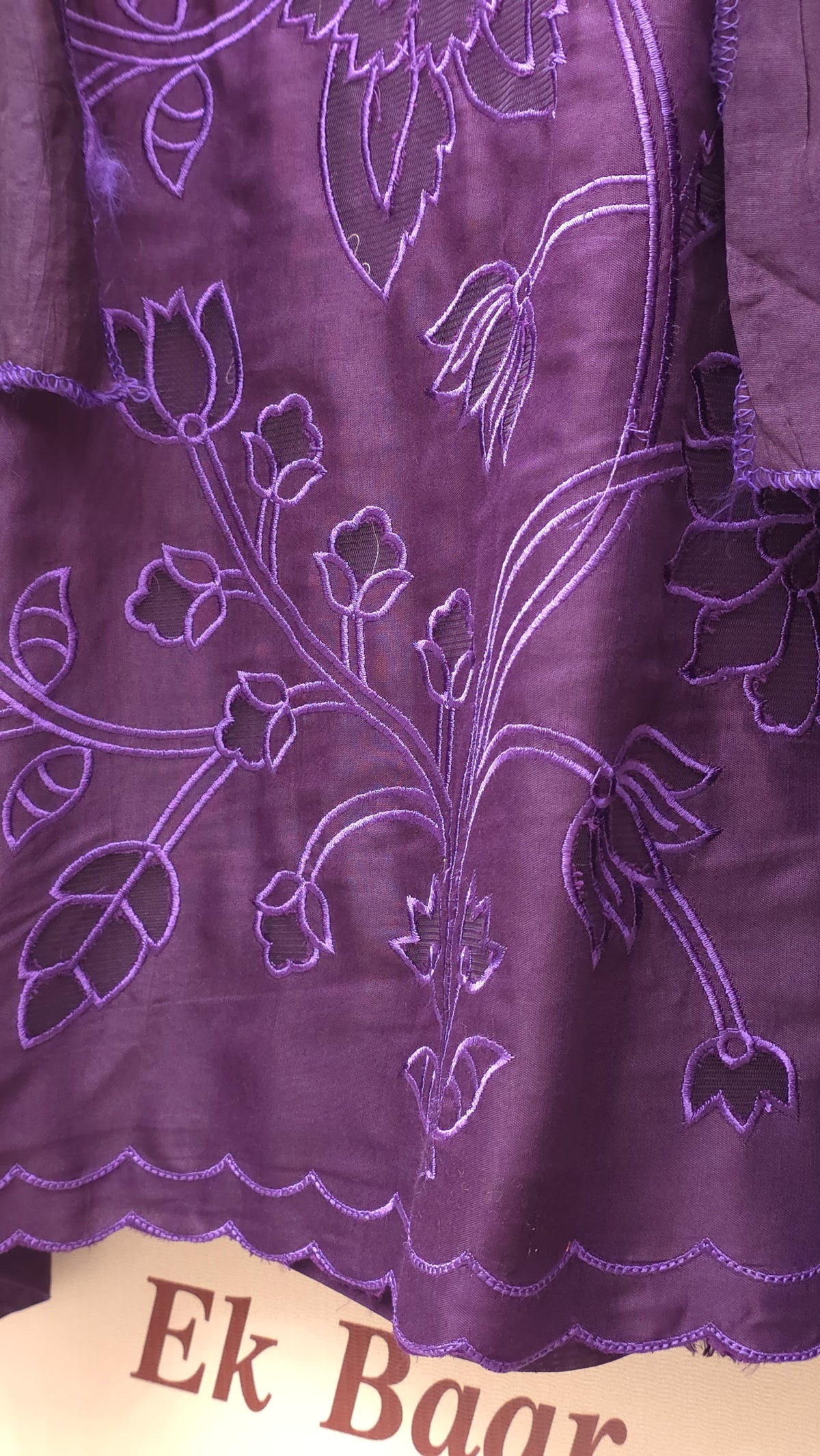 Ombre Muslin Applique Designer Suit