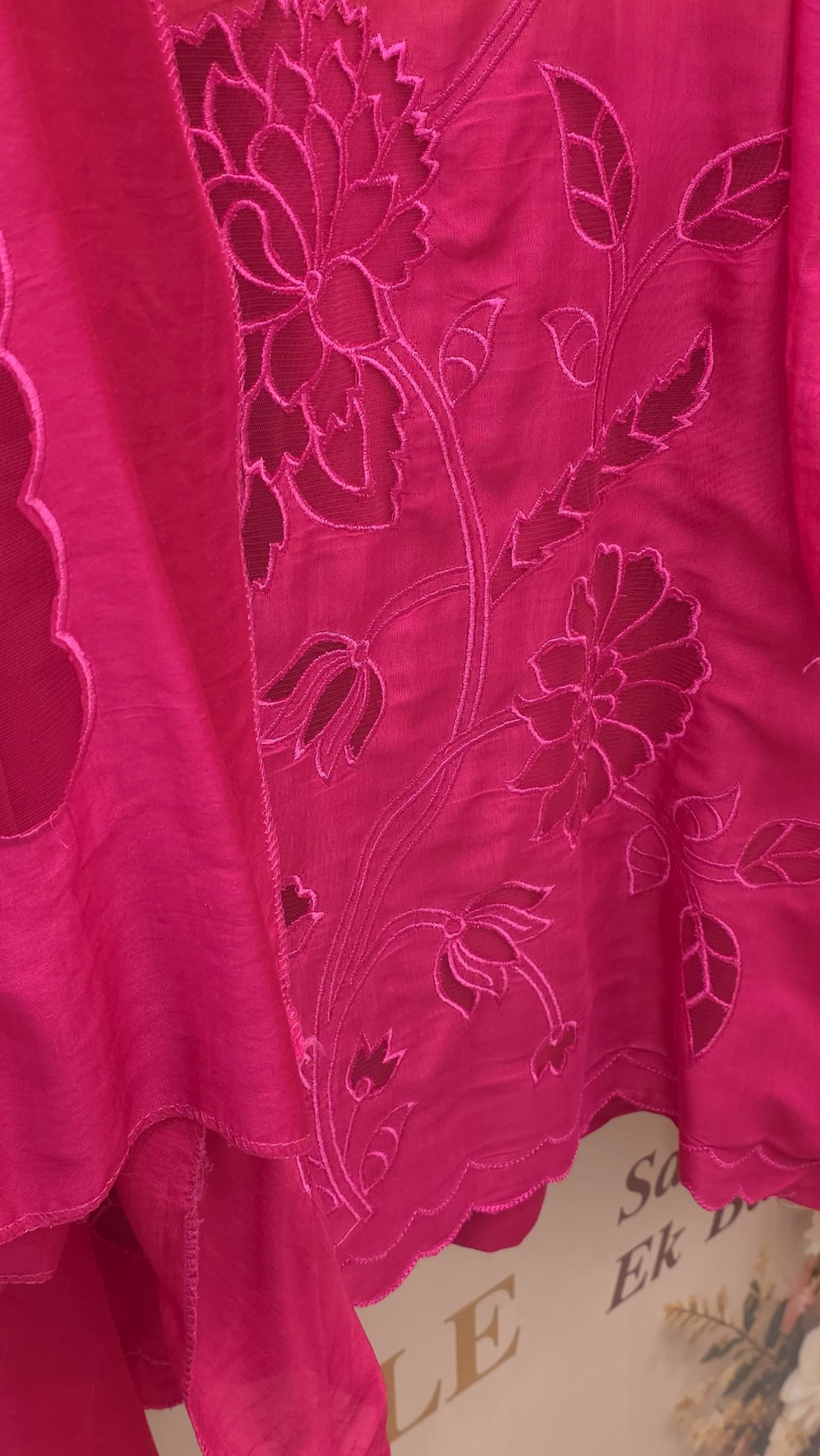 Ombre Muslin Applique Designer Suit