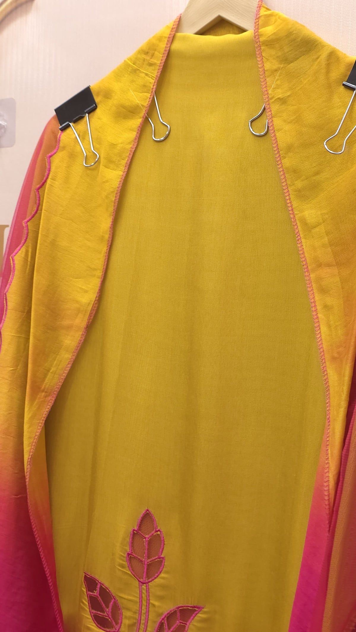 Ombre Muslin Applique Designer Suit