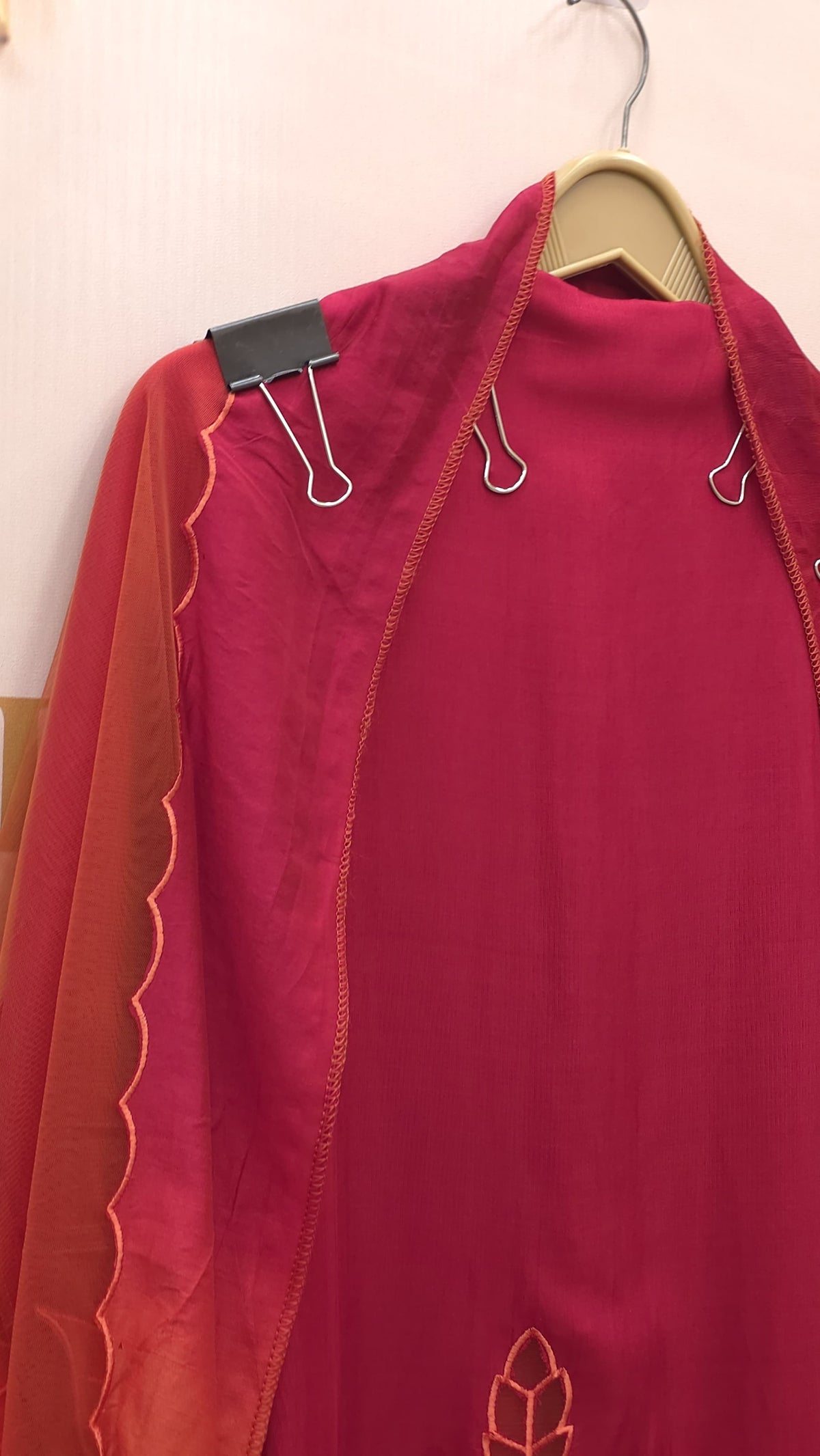 Ombre Muslin Applique Designer Suit