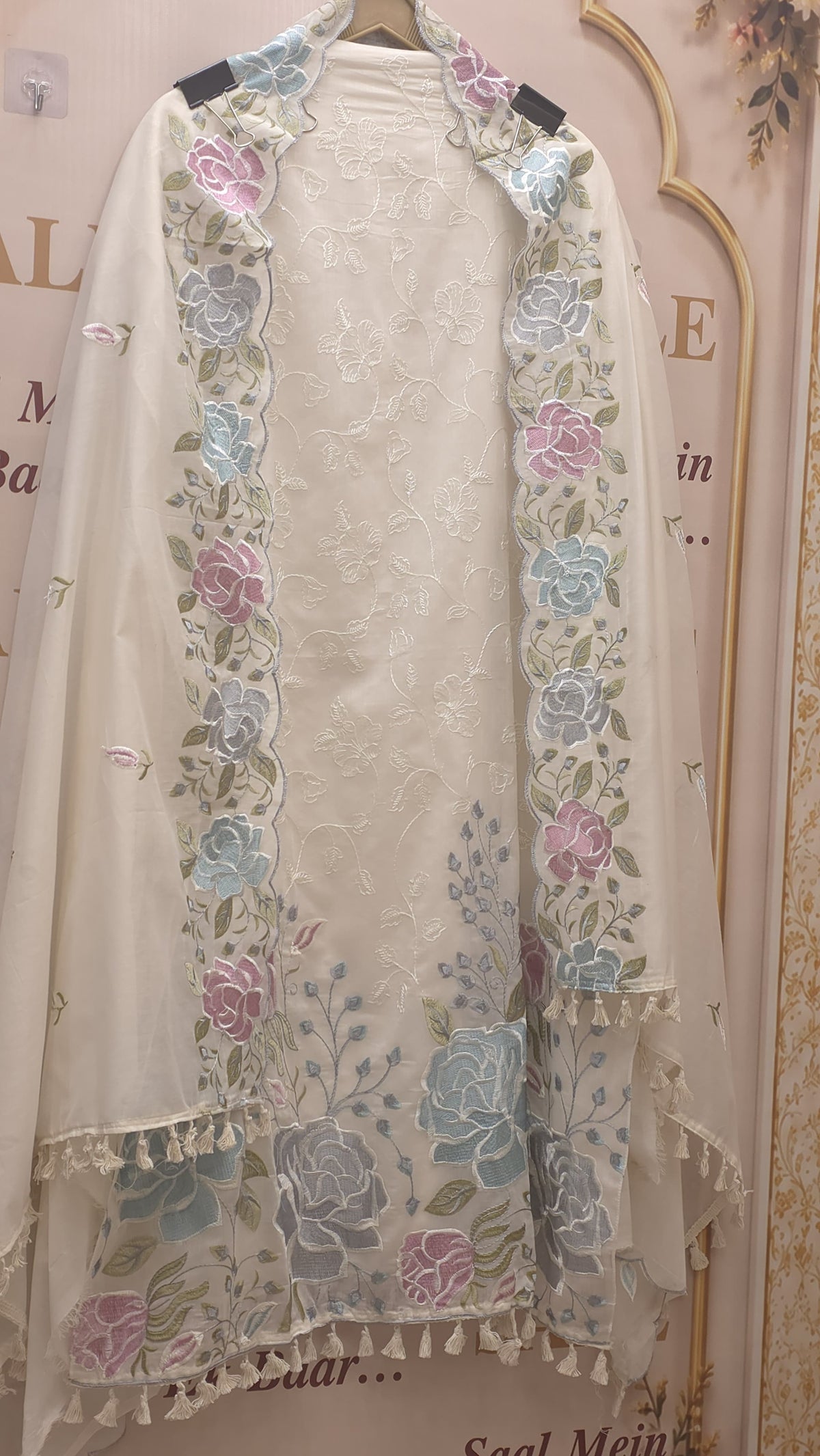 Elegant Mulchanderi Threadwork Hem Suit