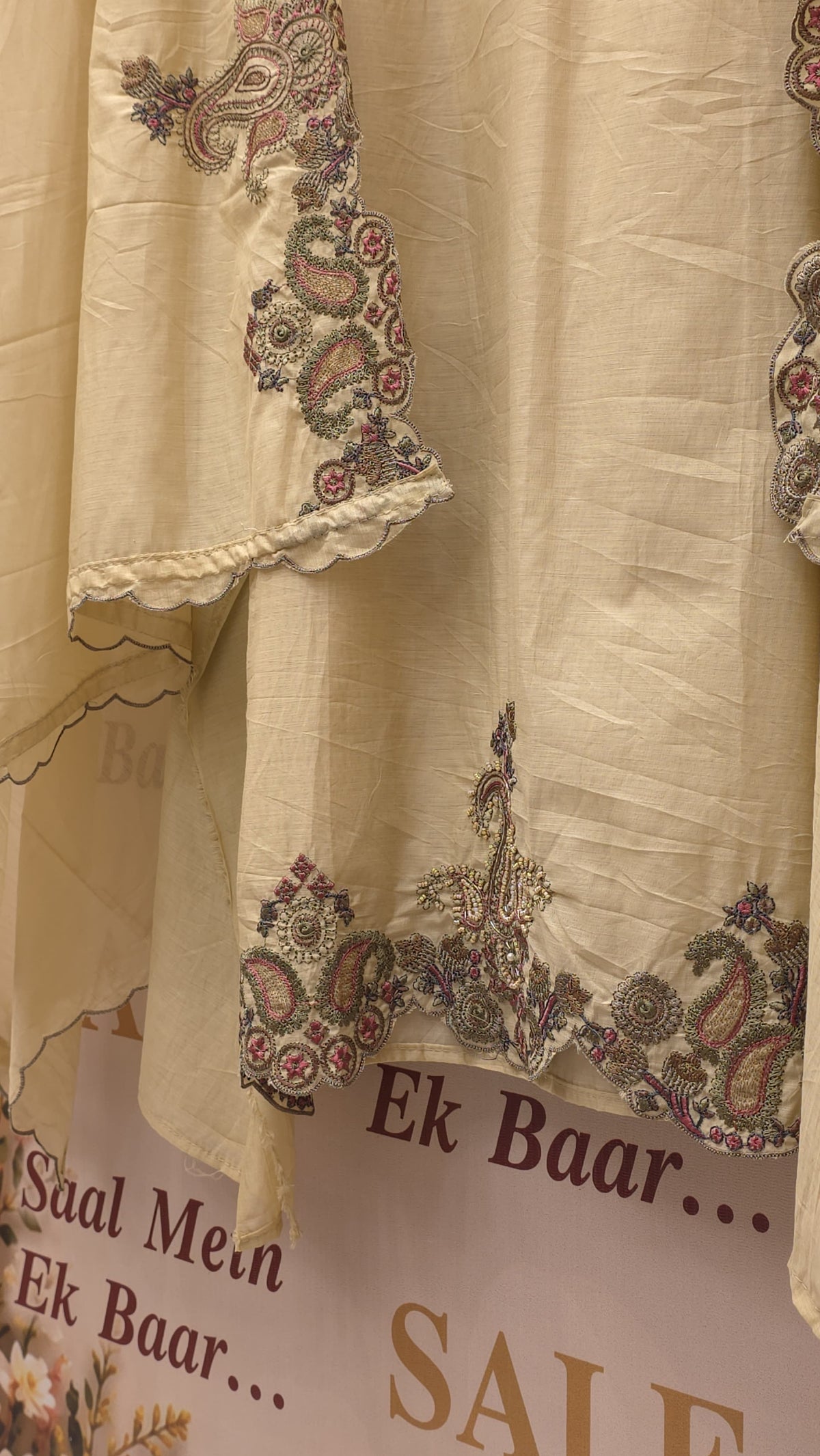Calcutta Embroidered Mulchanderi Designer Suit