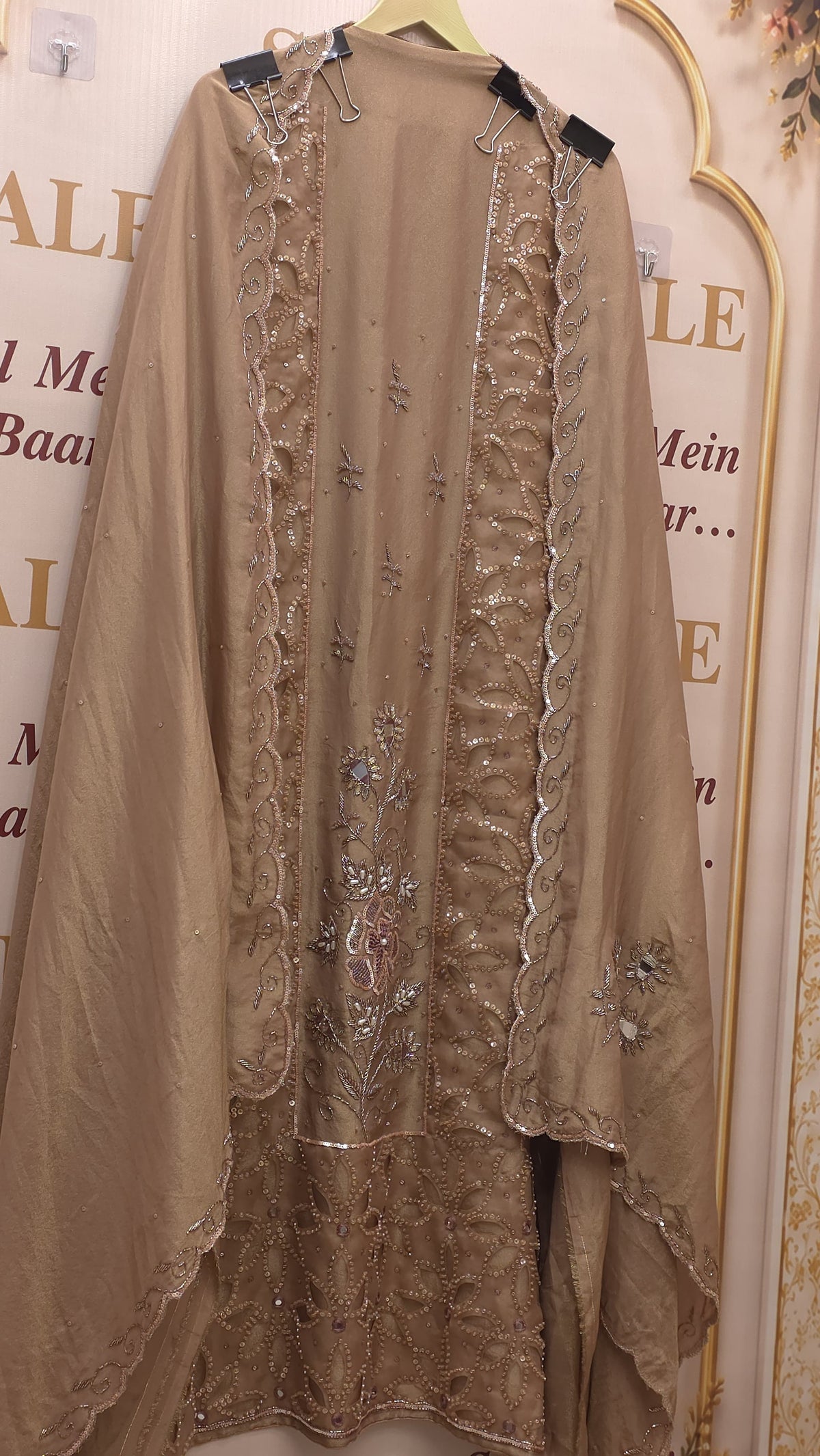 Luxury Indo-Western Handwork-Cutwork Tissue Suit