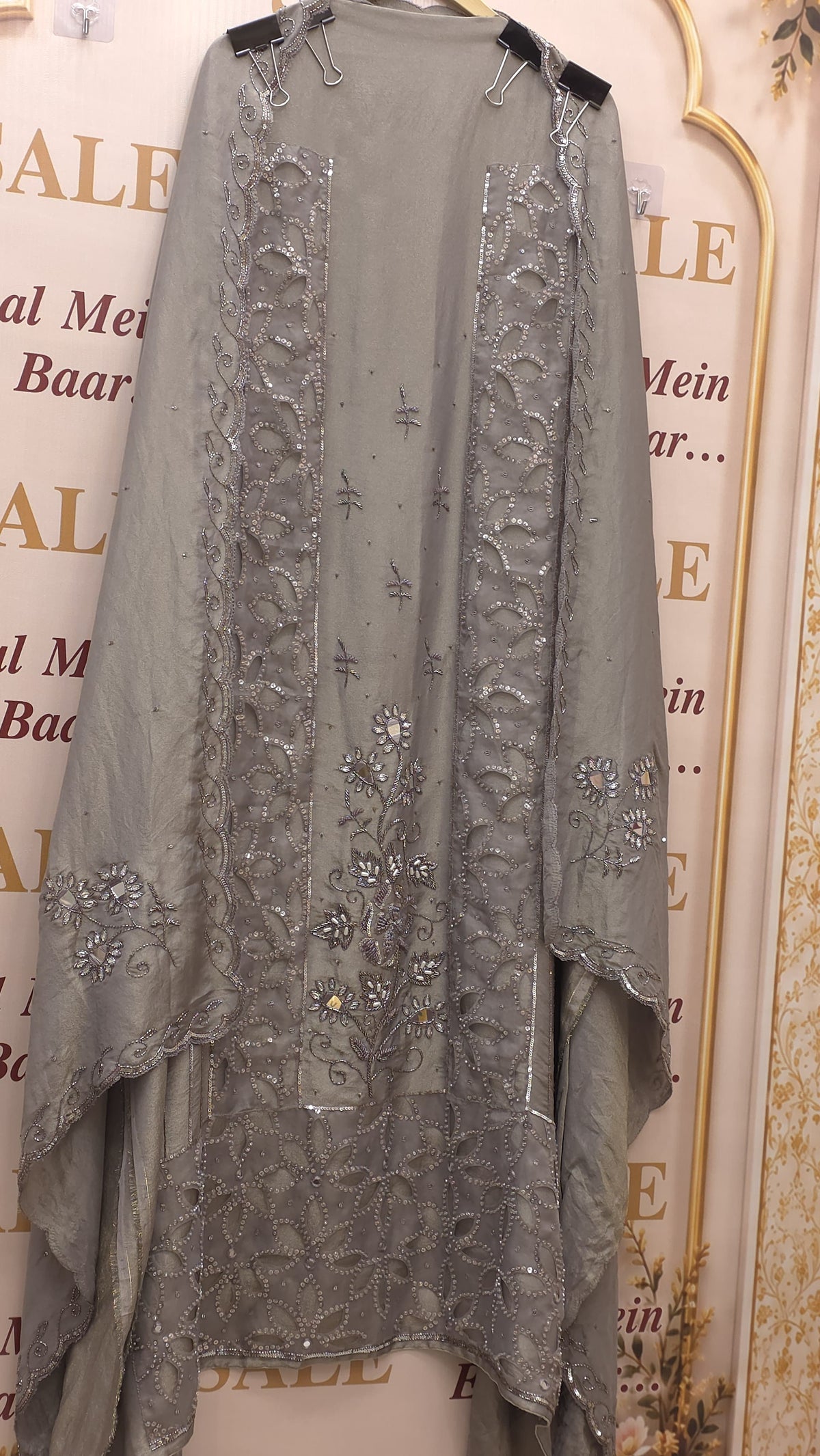 Luxury Indo-Western Handwork-Cutwork Tissue Suit