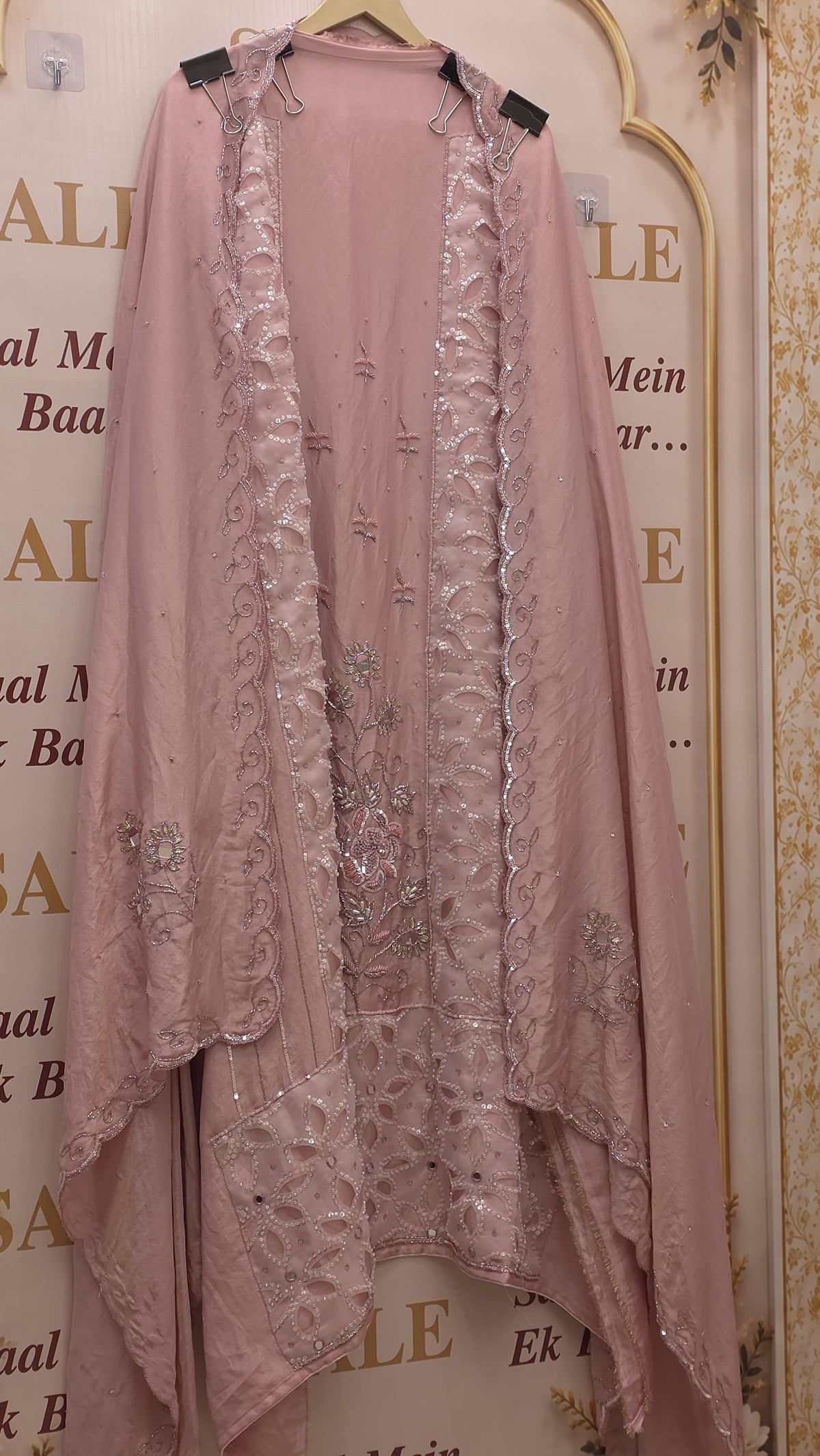 Luxury Indo-Western Handwork-Cutwork Tissue Suit