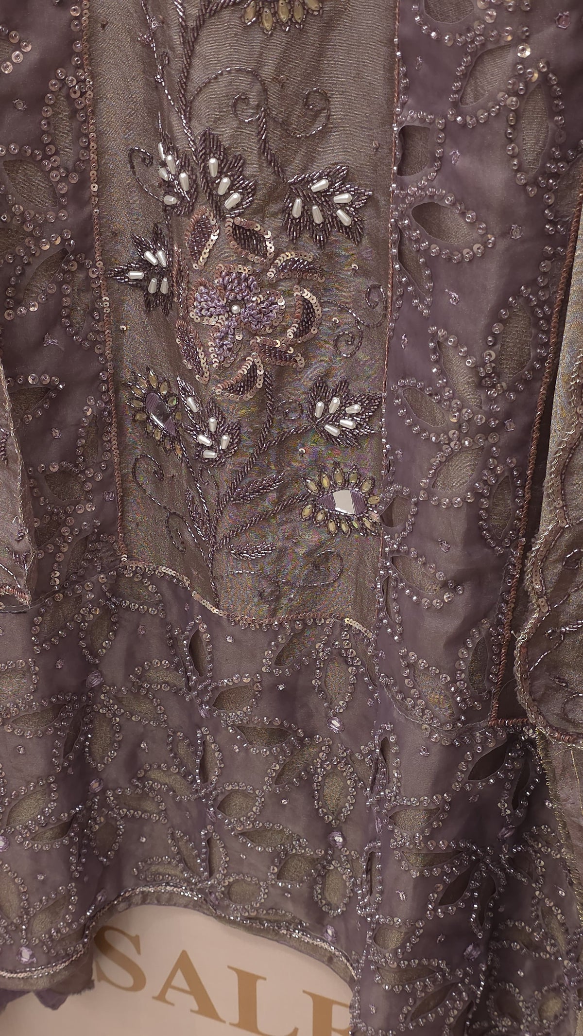 Luxury Indo-Western Handwork-Cutwork Tissue Suit
