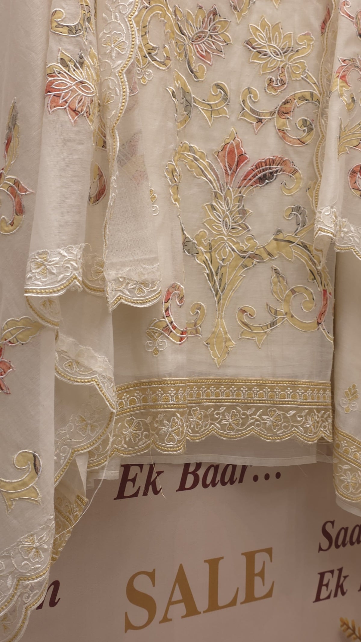 Pure Mulchanderi Hand Applique Suit
