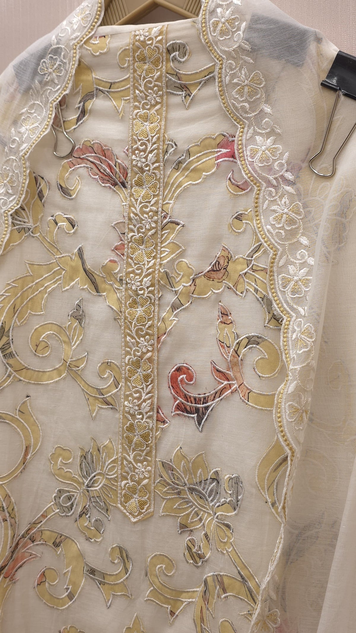 Pure Mulchanderi Hand Applique Suit