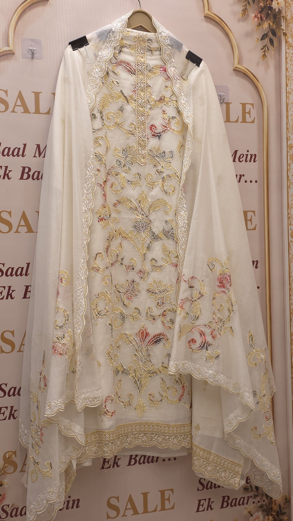 Pure Mulchanderi Hand Applique Suit