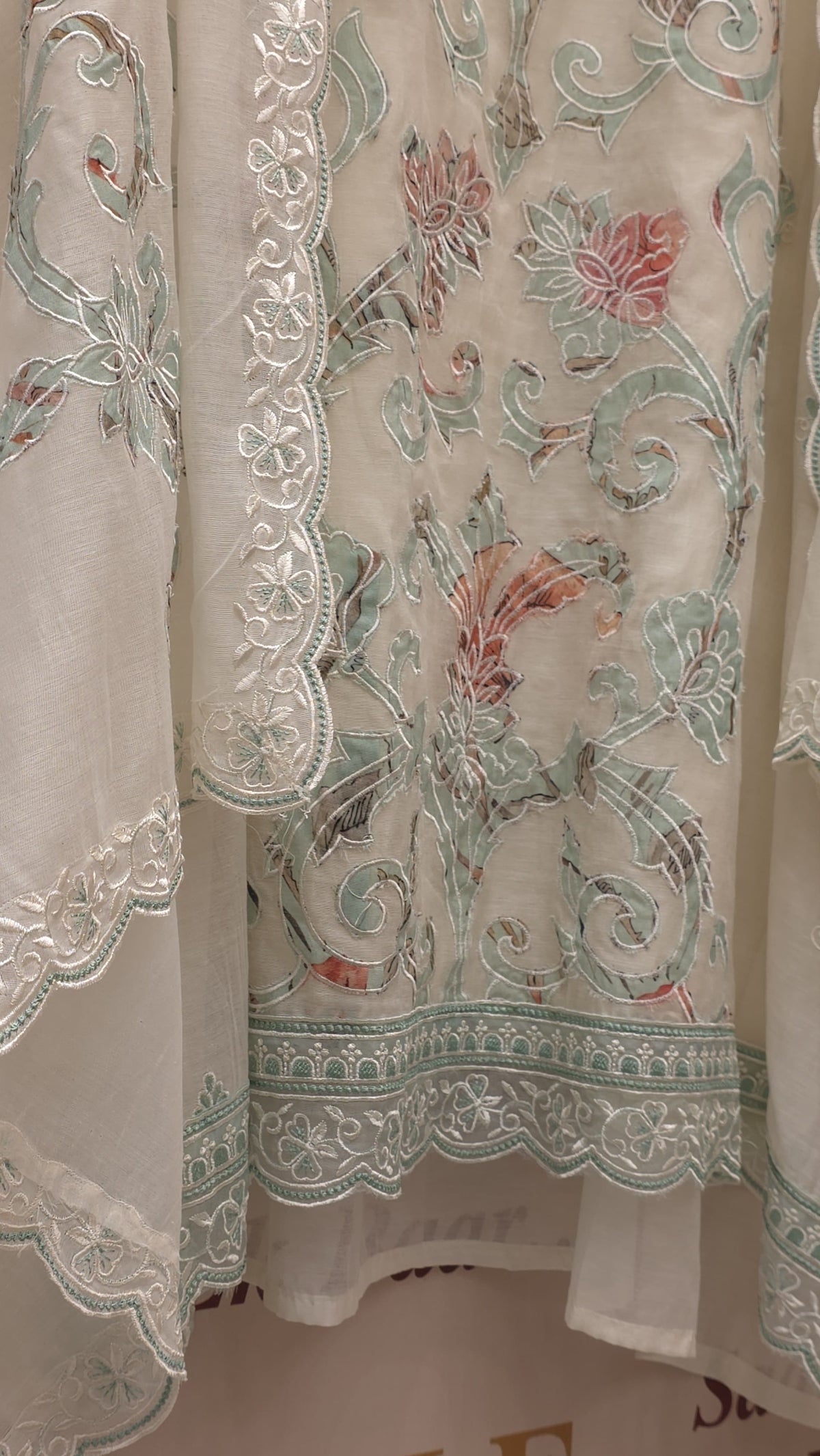 Pure Mulchanderi Hand Applique Suit