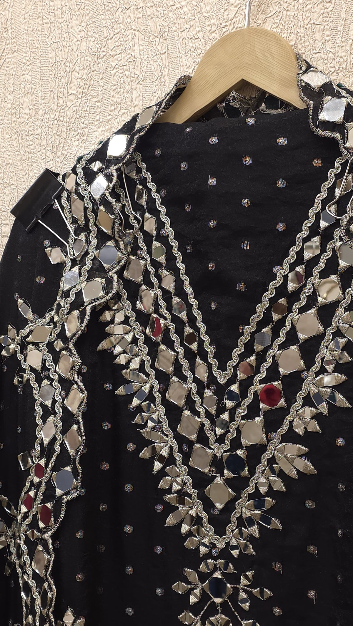 Banarasi Chinnon Butti Mirror Work Suit
