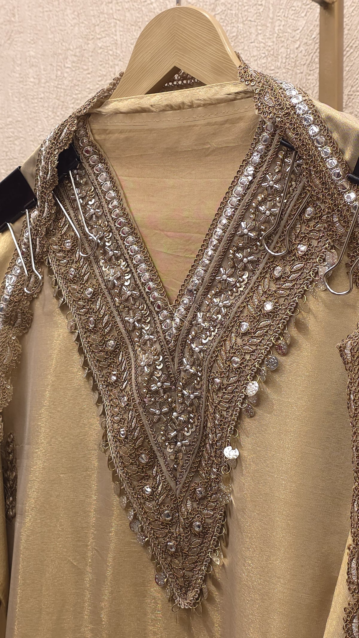 Champagne Gold Original Banarasi fabric's Suit