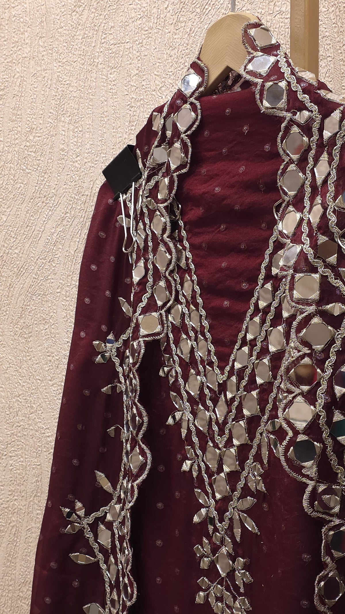 Banarasi Chinnon Butti Mirror Work Suit