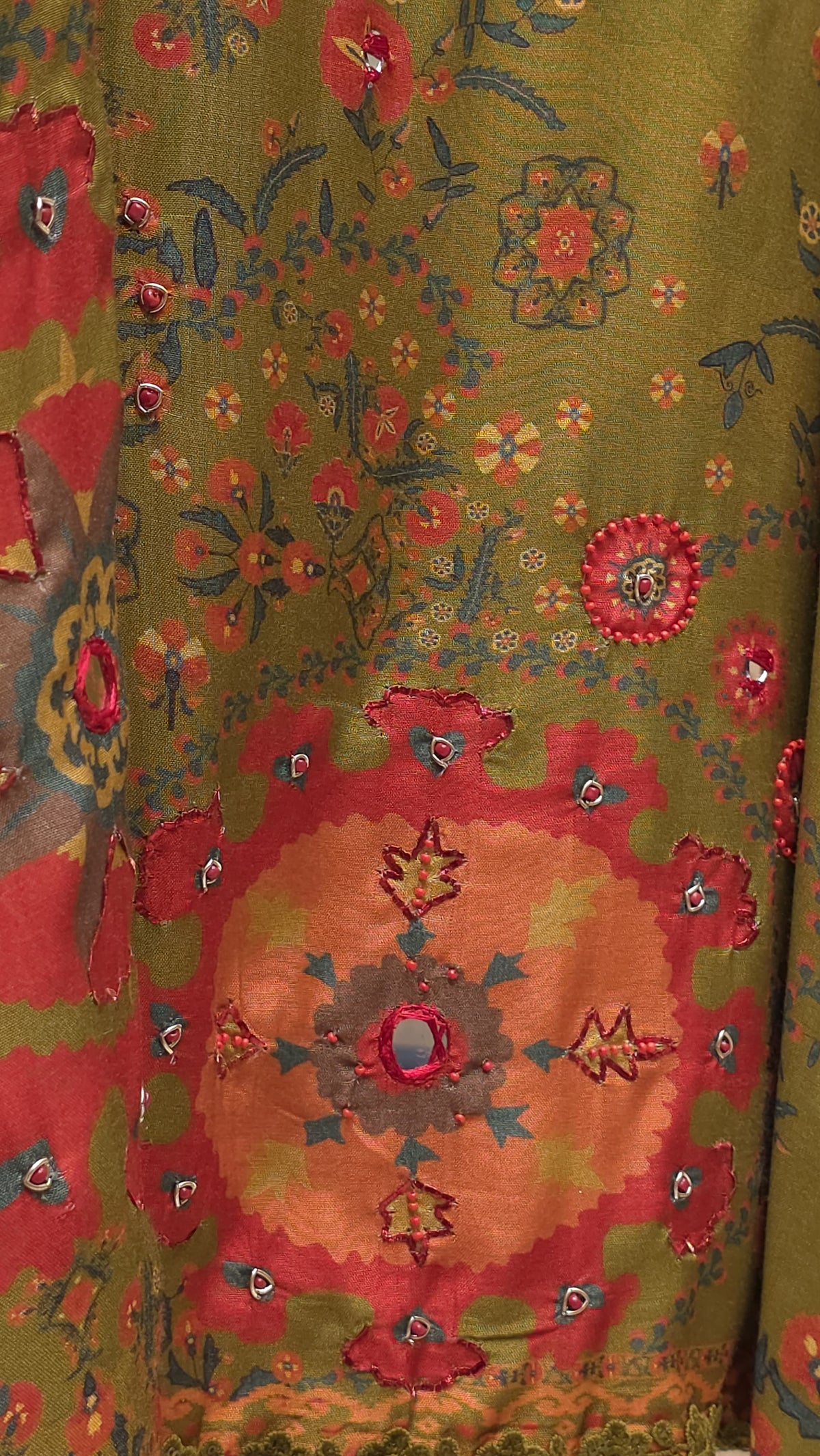 Pure Muslin with Tone-on-Tone Embroidered Suit