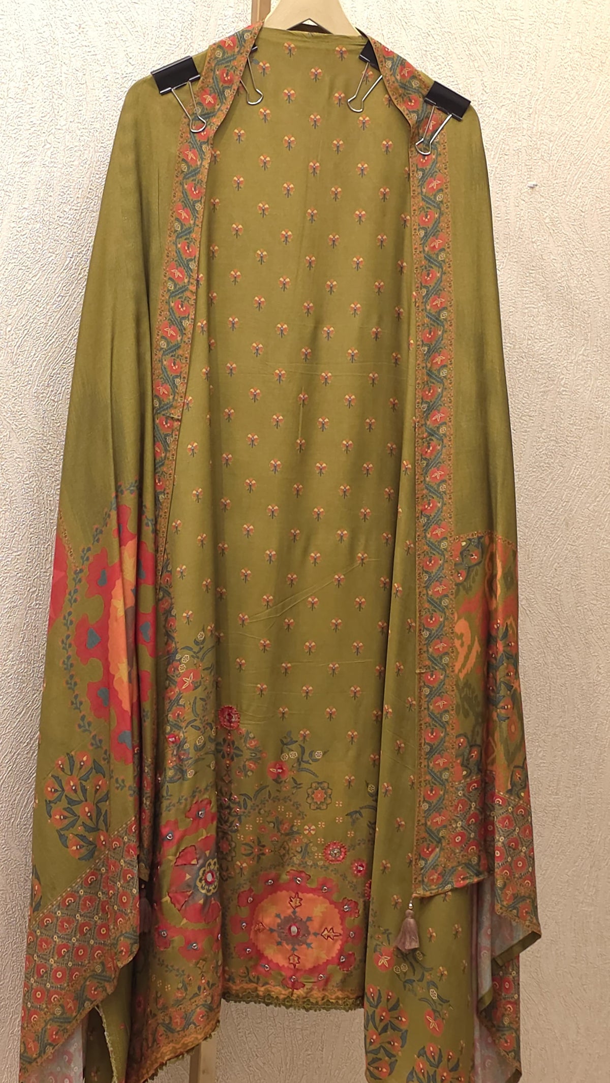 Pure Muslin with Tone-on-Tone Embroidered Suit