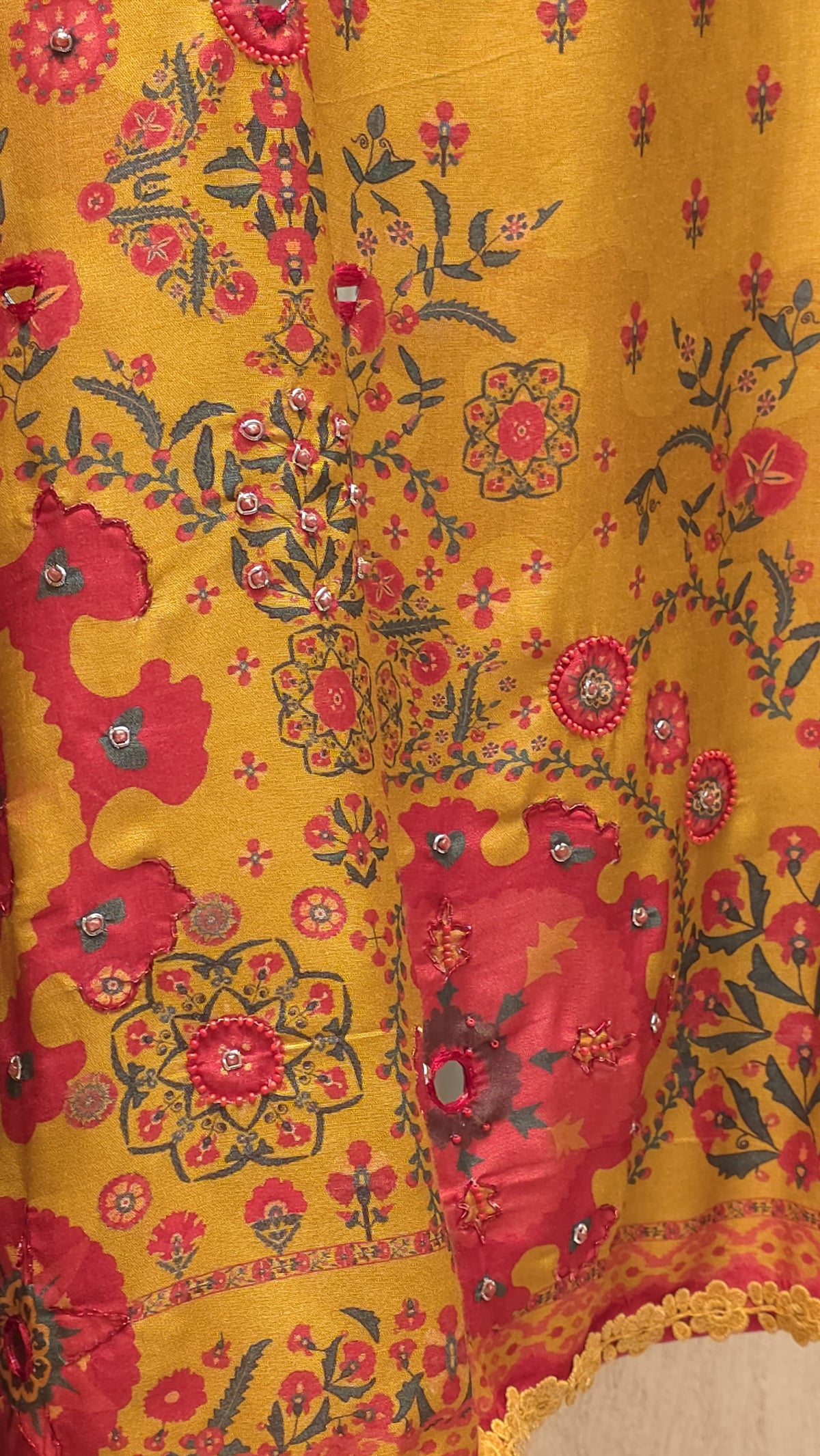 Pure Muslin with Tone-on-Tone Embroidered Suit