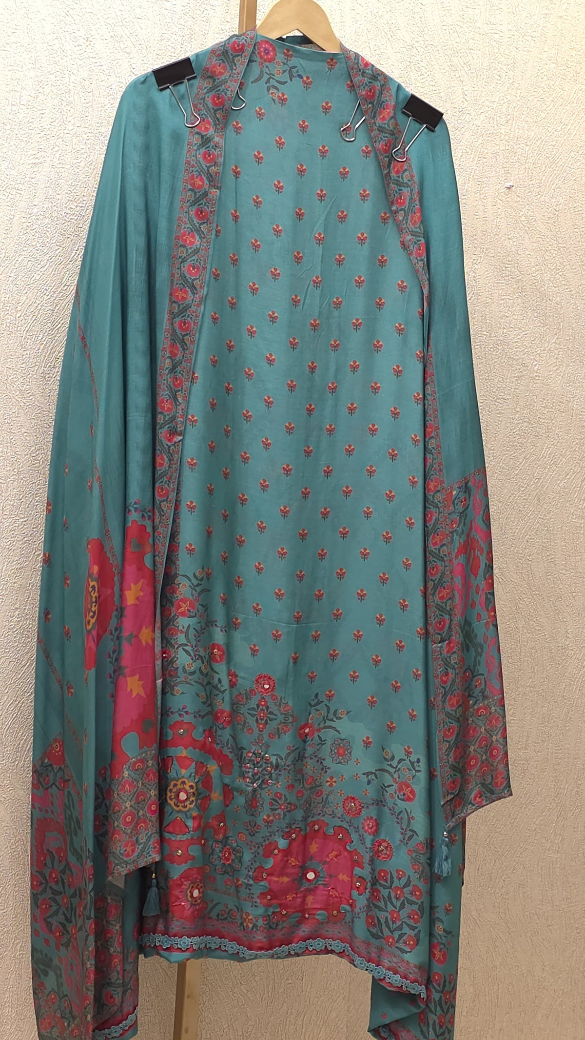 Pure Muslin with Tone-on-Tone Embroidered Suit