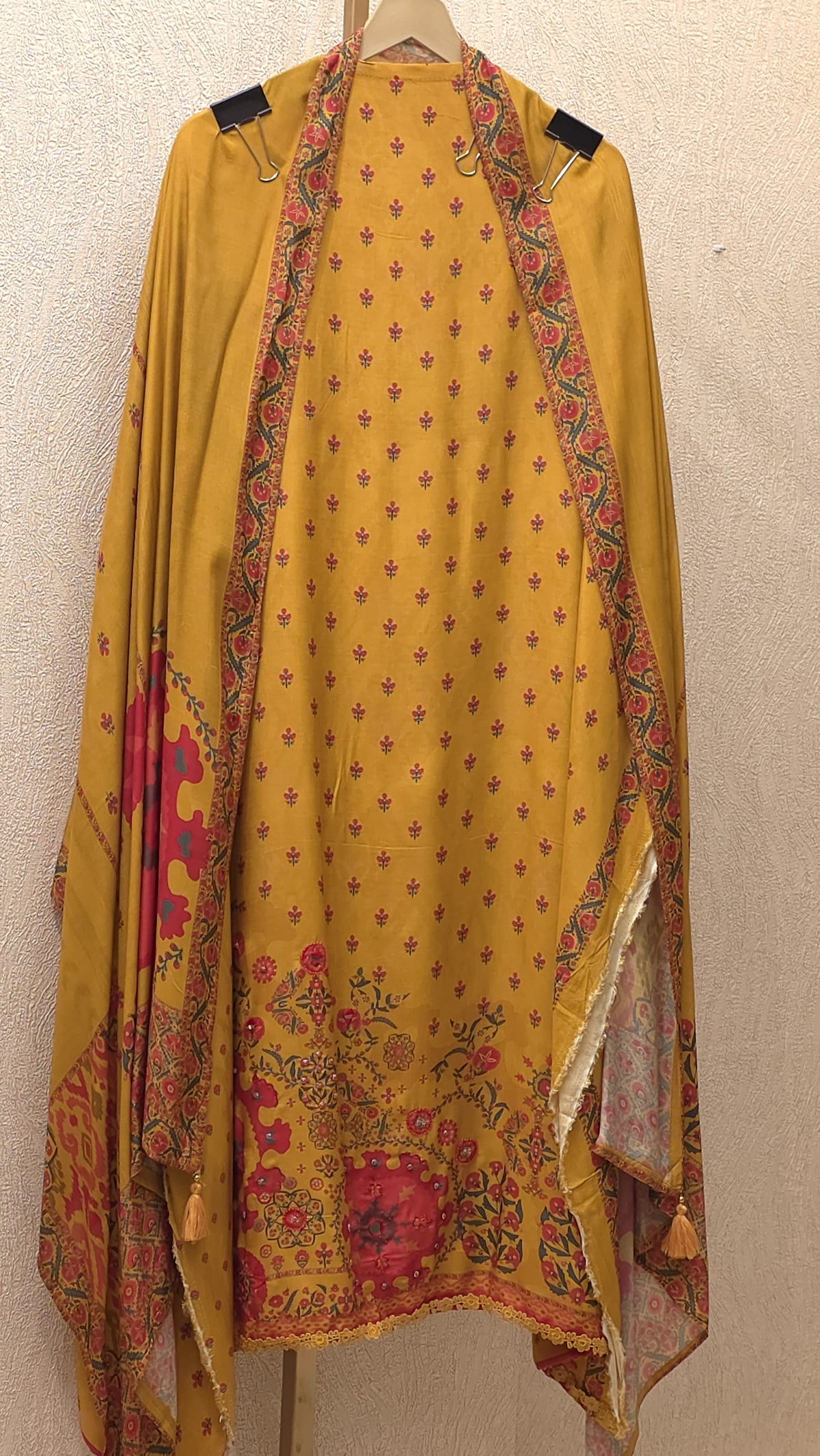 Pure Muslin with Tone-on-Tone Embroidered Suit