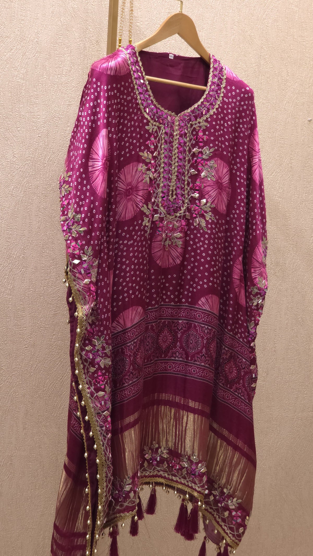 Pure Gajji Silk Readymade Handwork Kaftan