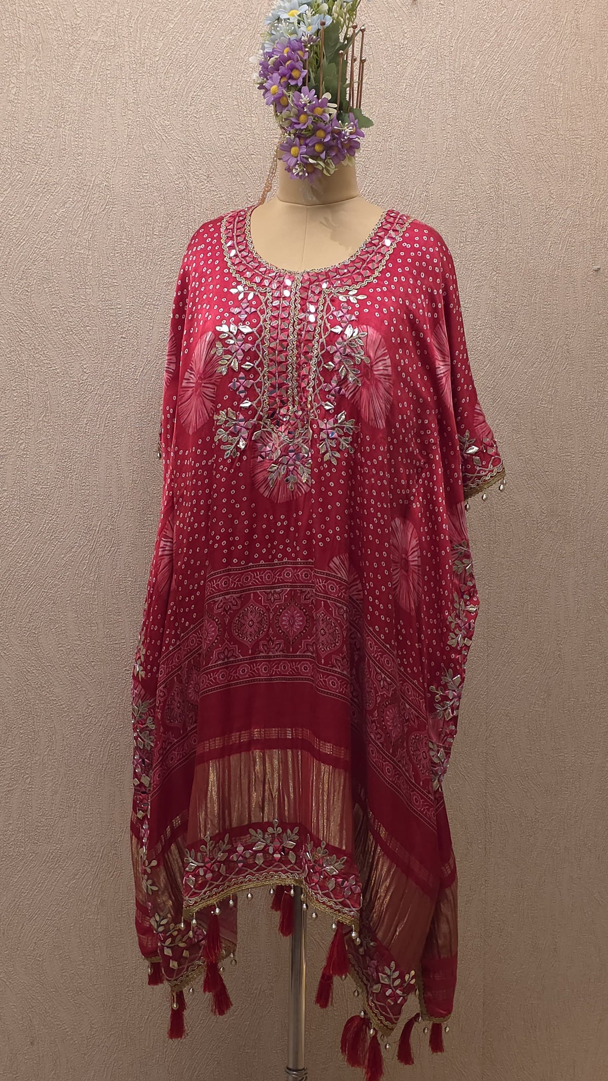 Pure Gajji Silk Readymade Handwork Kaftan