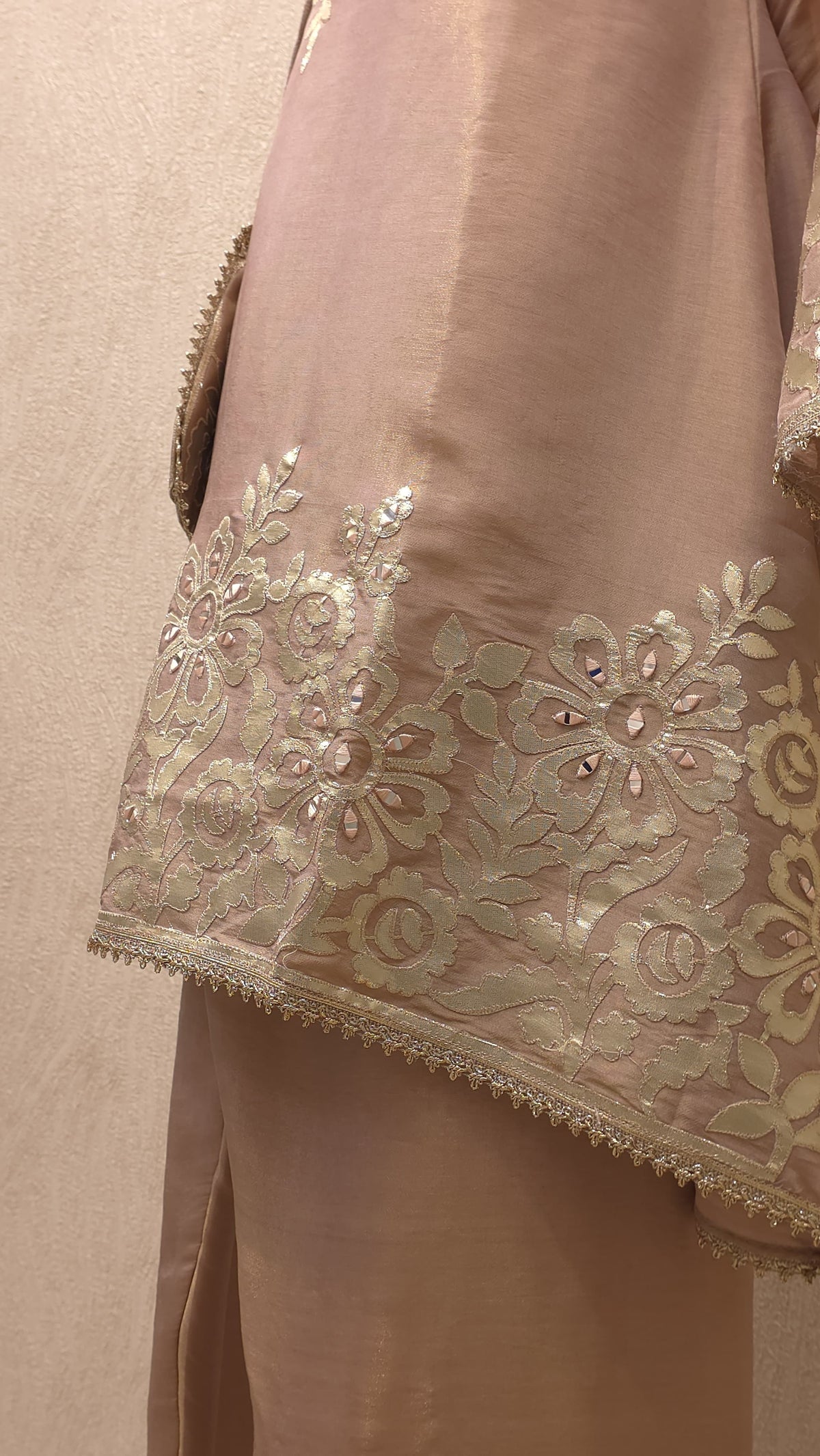 Readymade Shimmer Tissue Laser Cut Co-ord Set