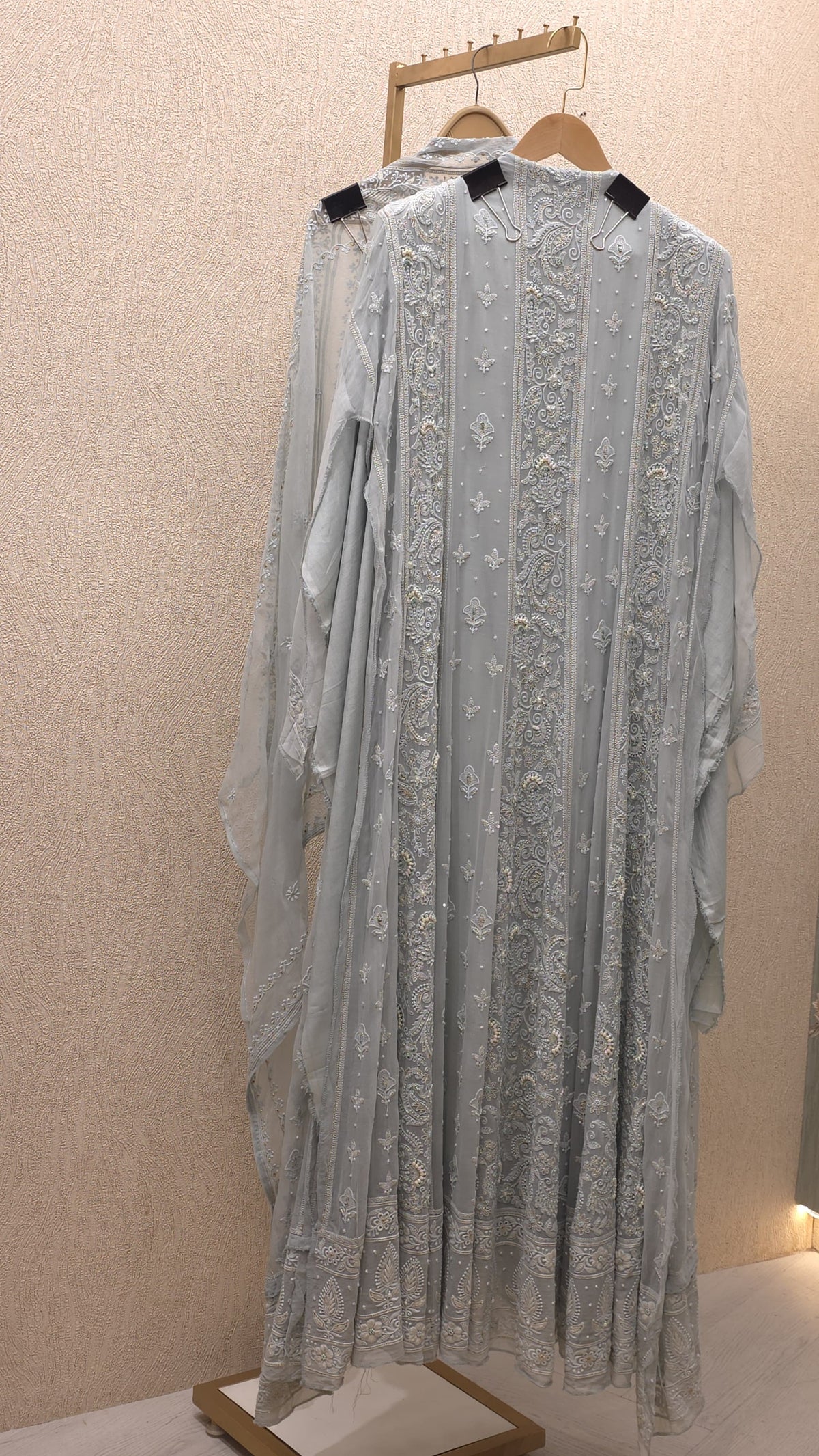 Pure Georgette Lucknowi Unstitched Anarkali