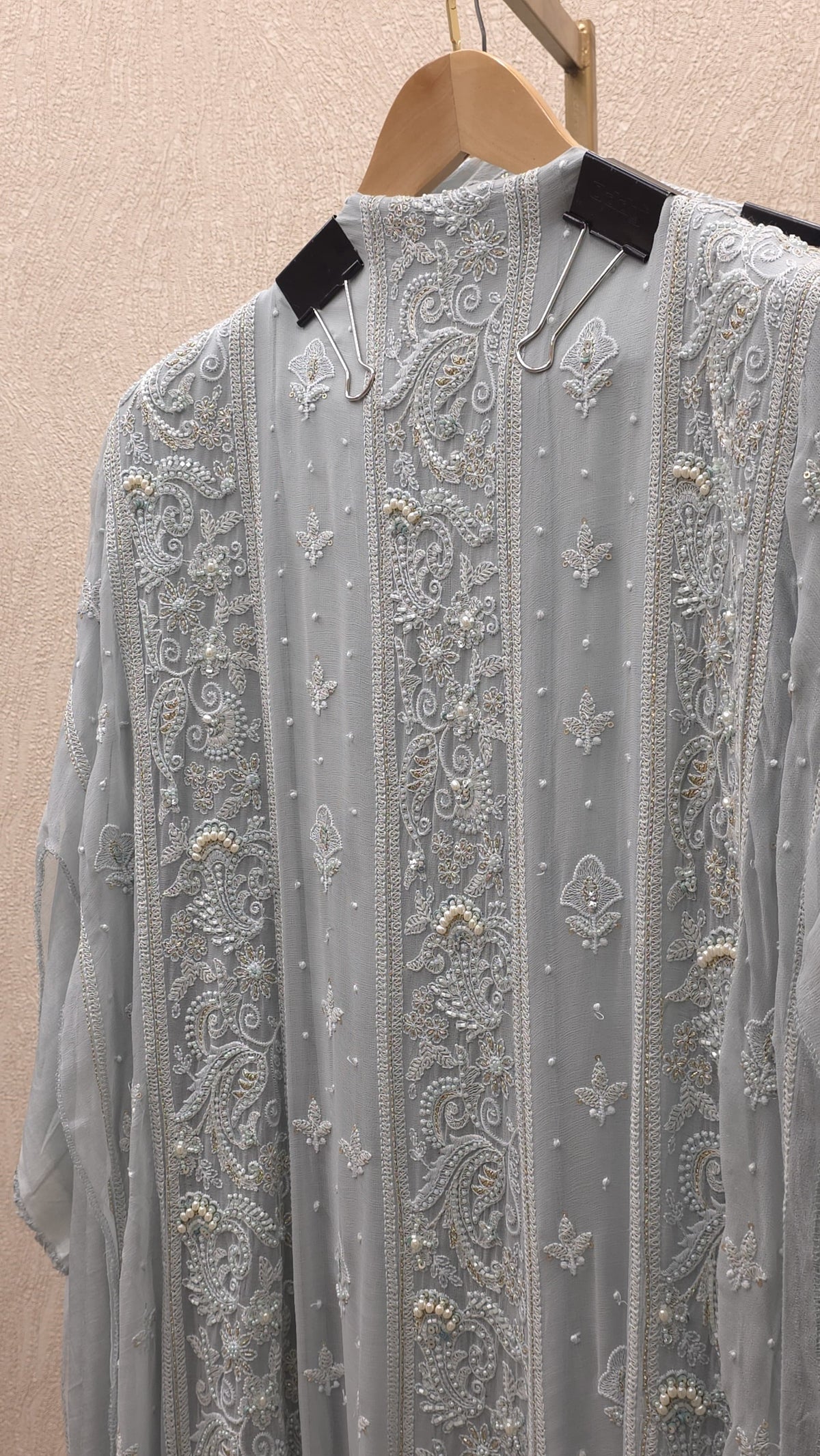 Pure Georgette Lucknowi Unstitched Anarkali