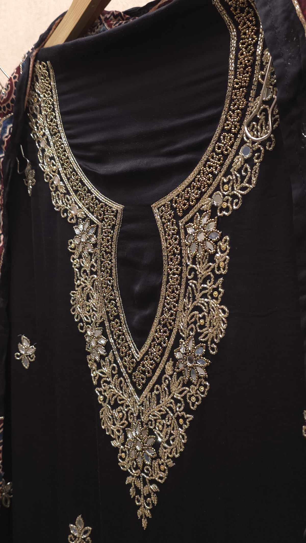 Pure Gajji Silk Ajrak Suit - The showstopper
