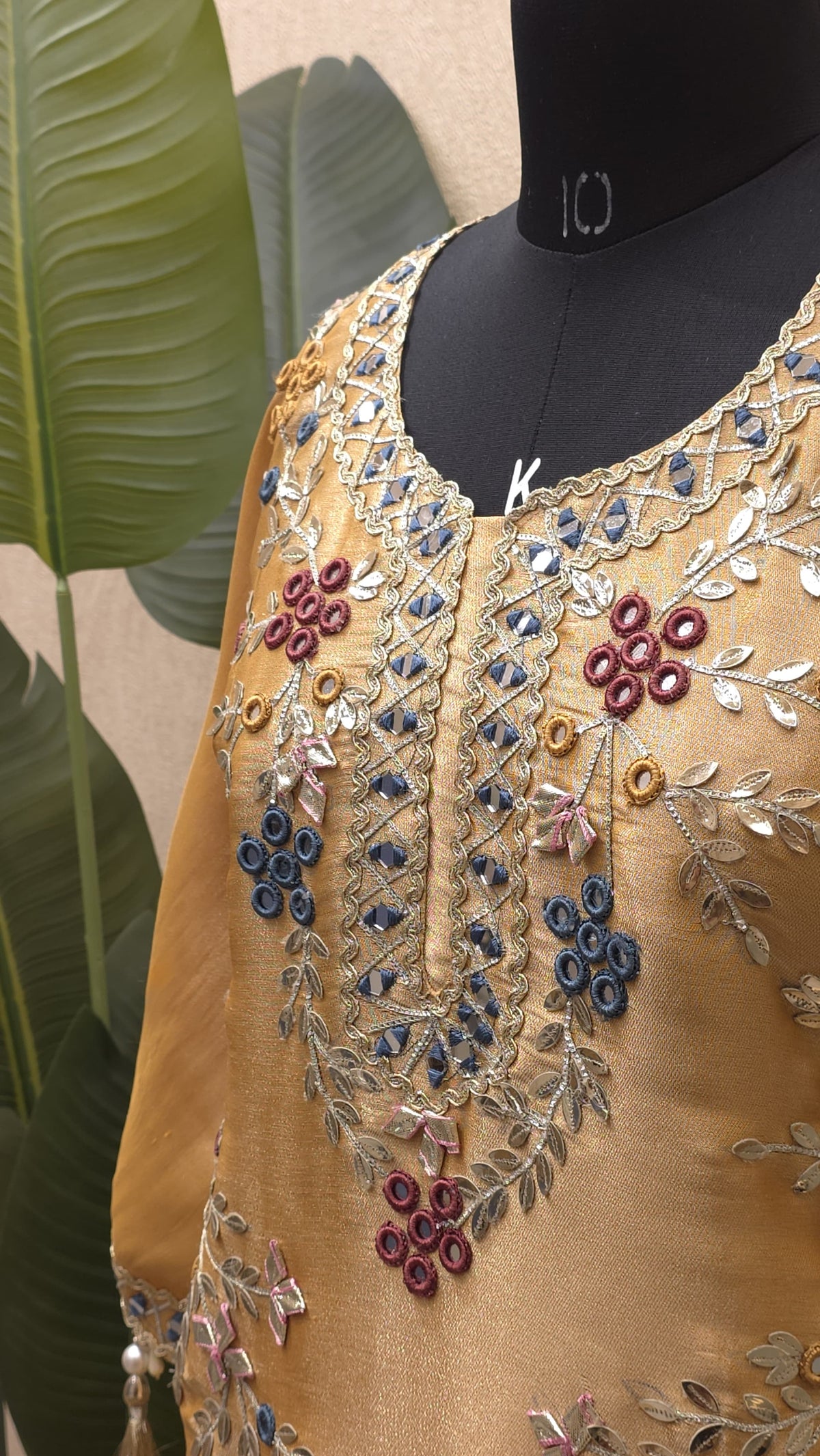 Readymade Short Kaftan With Farshi Salwar