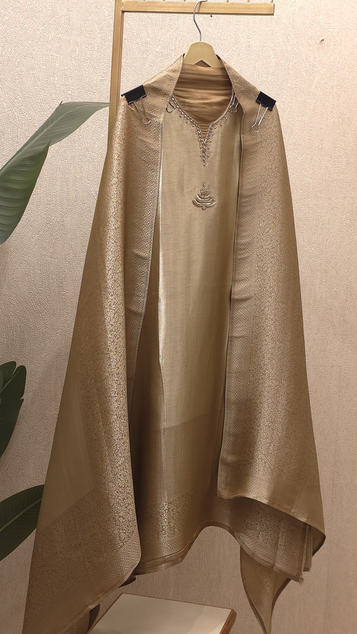 Classic Jacquard Silk Statement Suit