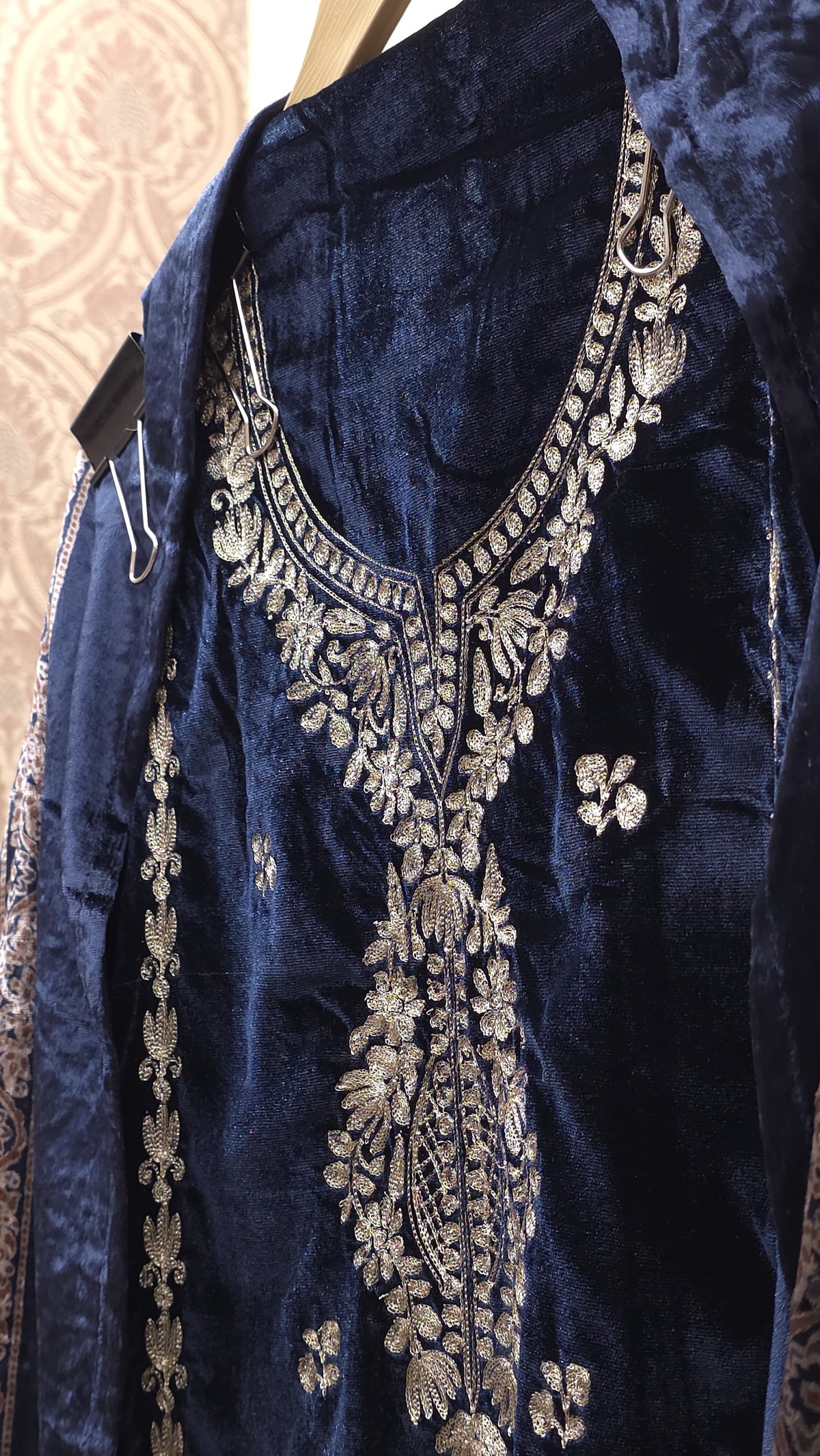 Velvet Suit with Brasso dupatta & Jamawar Silk bottom 4.O