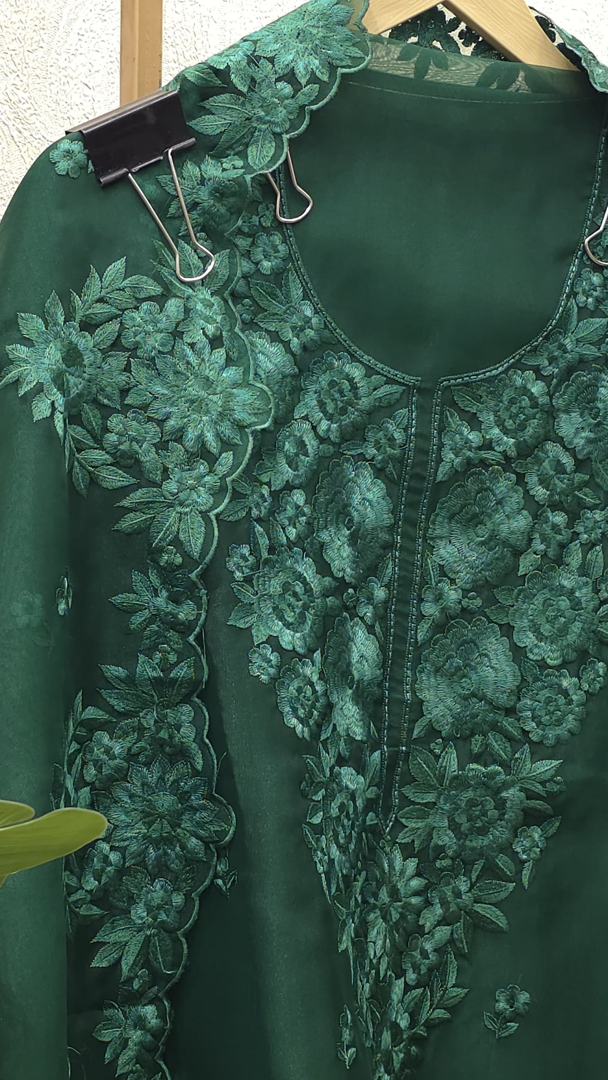 Organza Tissue Thread Embroidered Suit
